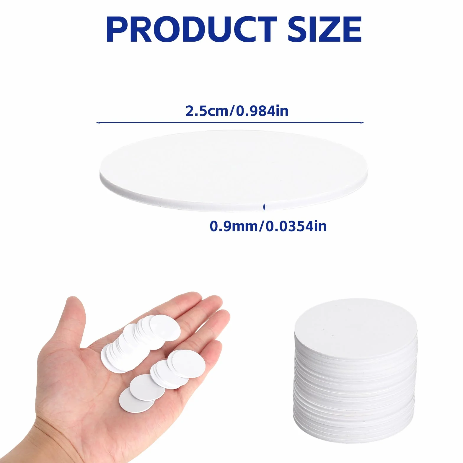 TNSLAND 50 sztuk znaczników NFC (25 mm), karty NFC z chipem NTAG215 do wielokrotnego zapisu, pamięć 504 bajtów, puste programowalne karty NFC, wizytówka do wszystkich telefonów i urządzeń