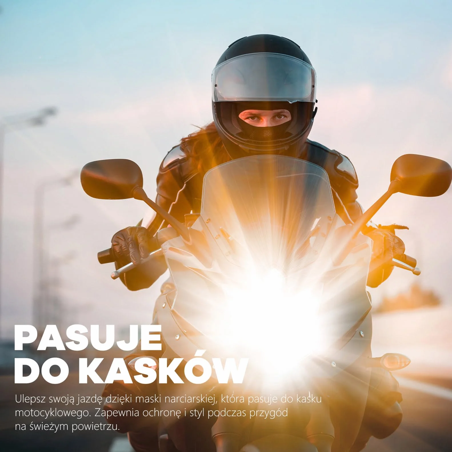 Fuinloth Maska na twarz Balaclava, chłodząca latem, chroniąca przed promieniowaniem UV, motocyklowy szalik narciarski dla mężczyzn/kobiet