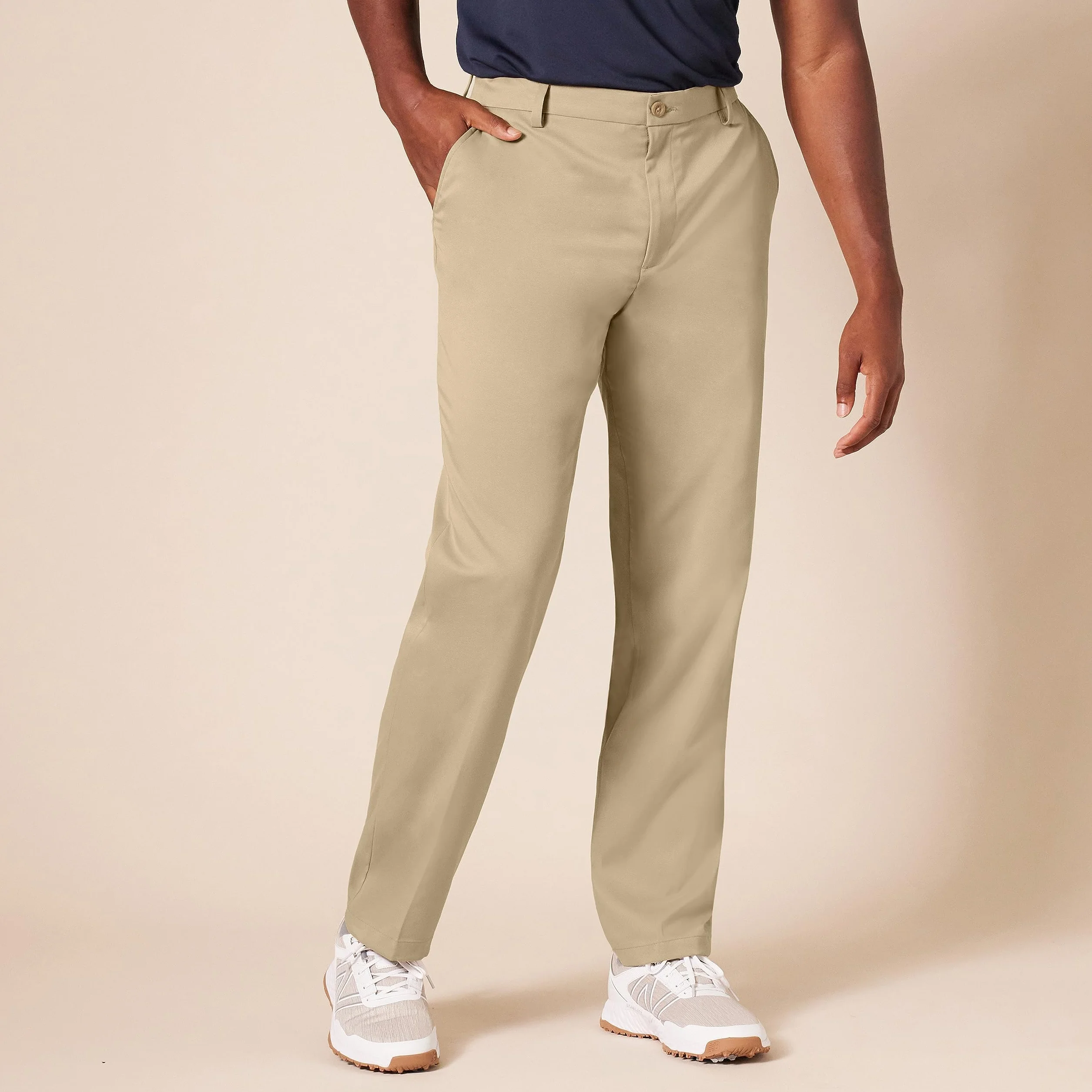 Amazon Essentials Mężczyźni Elastyczne spodnie golfowe o prostym kroju