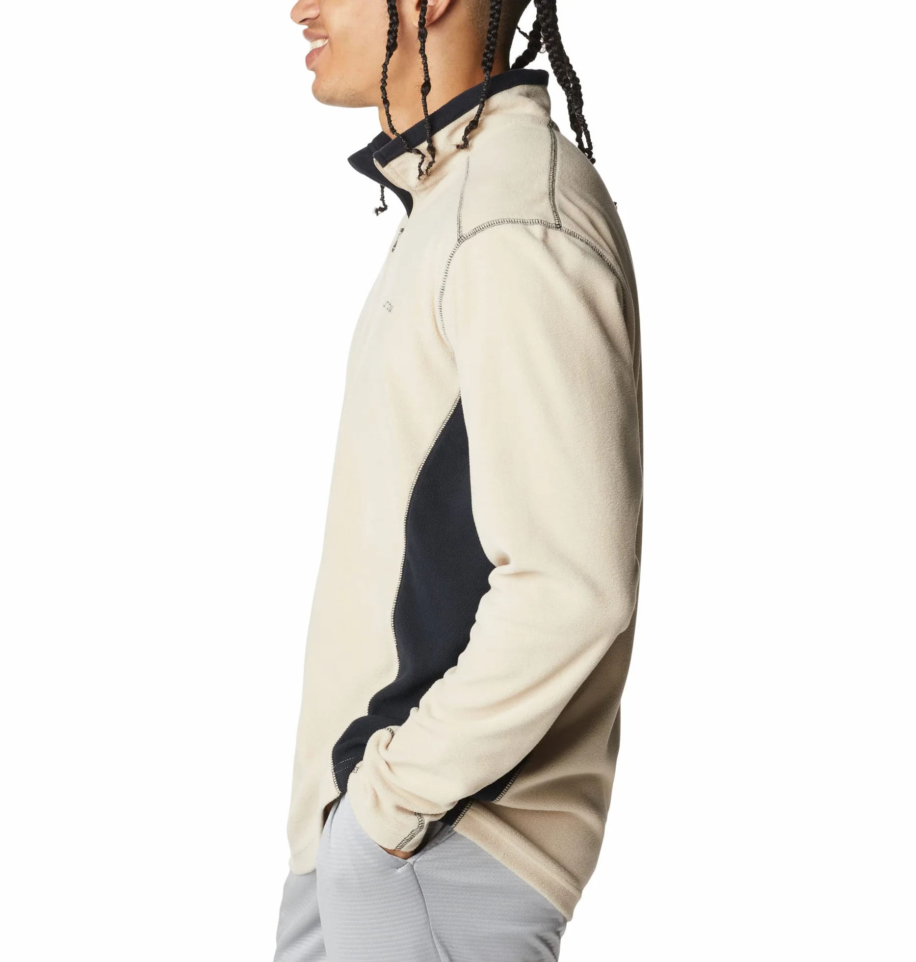 Columbia Klamath Range 2 Half Zip, Bluza Polarowa Mężczyźni, Ancient Fossil/Black, M