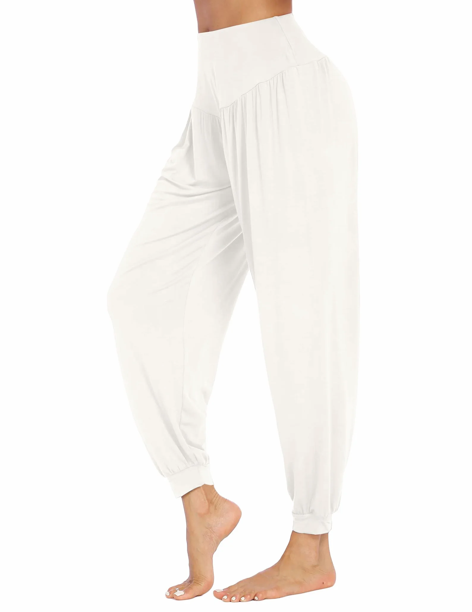 PINSPARK Spodnie do jogi, damskie długie spodnie haremki, sportowe, do jogi, do biegania, oversize, spodnie pluderowe, eleganckie spodnie sportowe