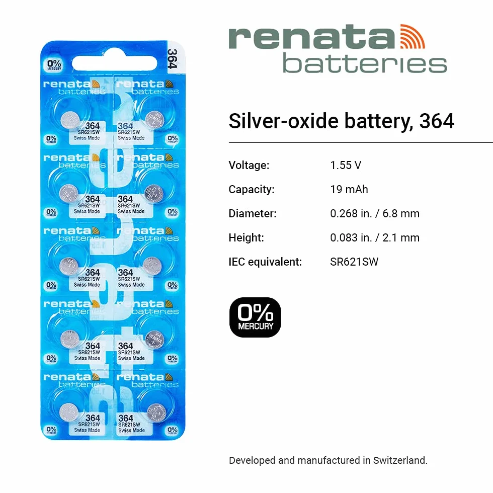 Renata Watch Bateria 364 (SR621SW)