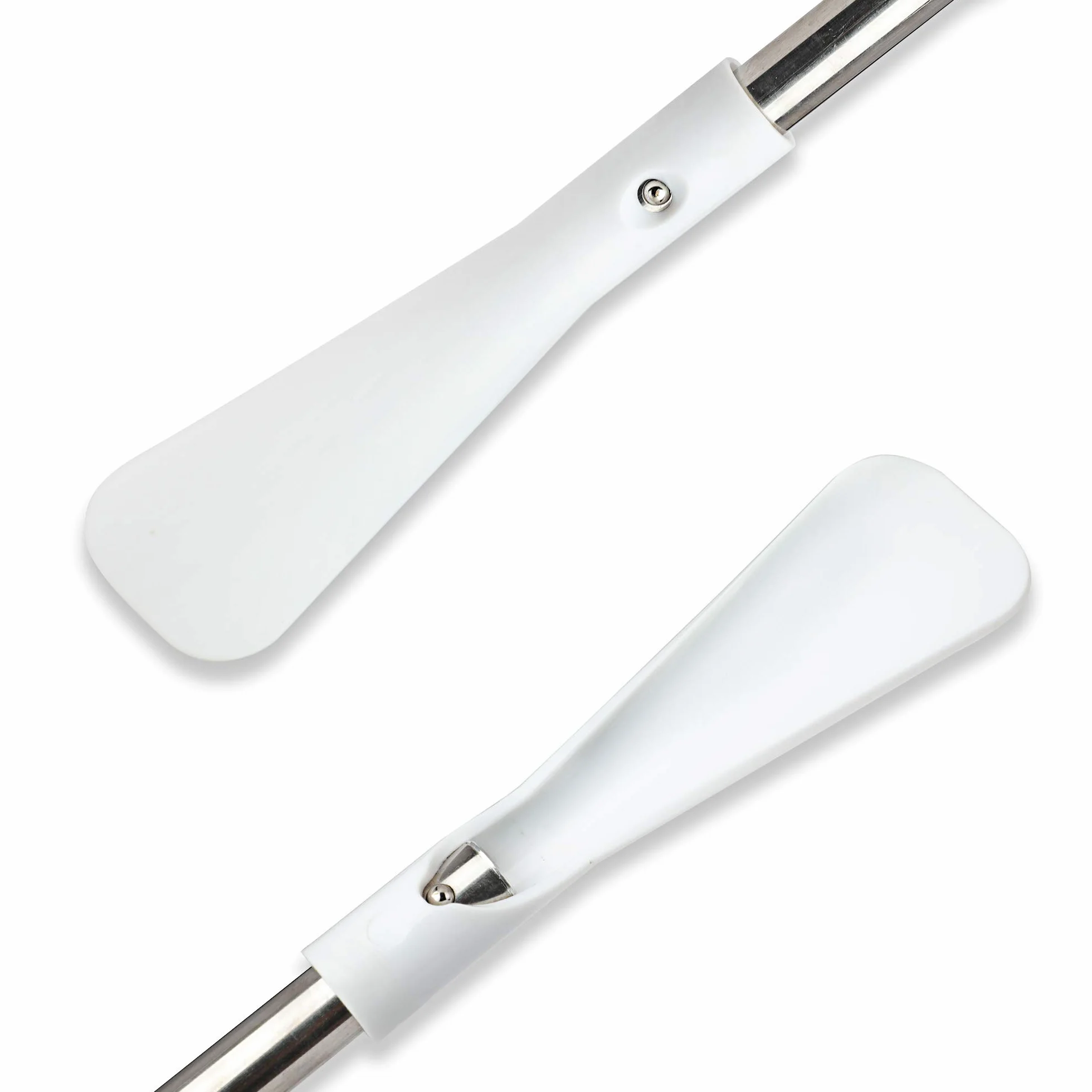 Bardzo długi chowany podnóżek 91,9 cm - regulowany mini biały podnóżek z wygodnym uchwytem
