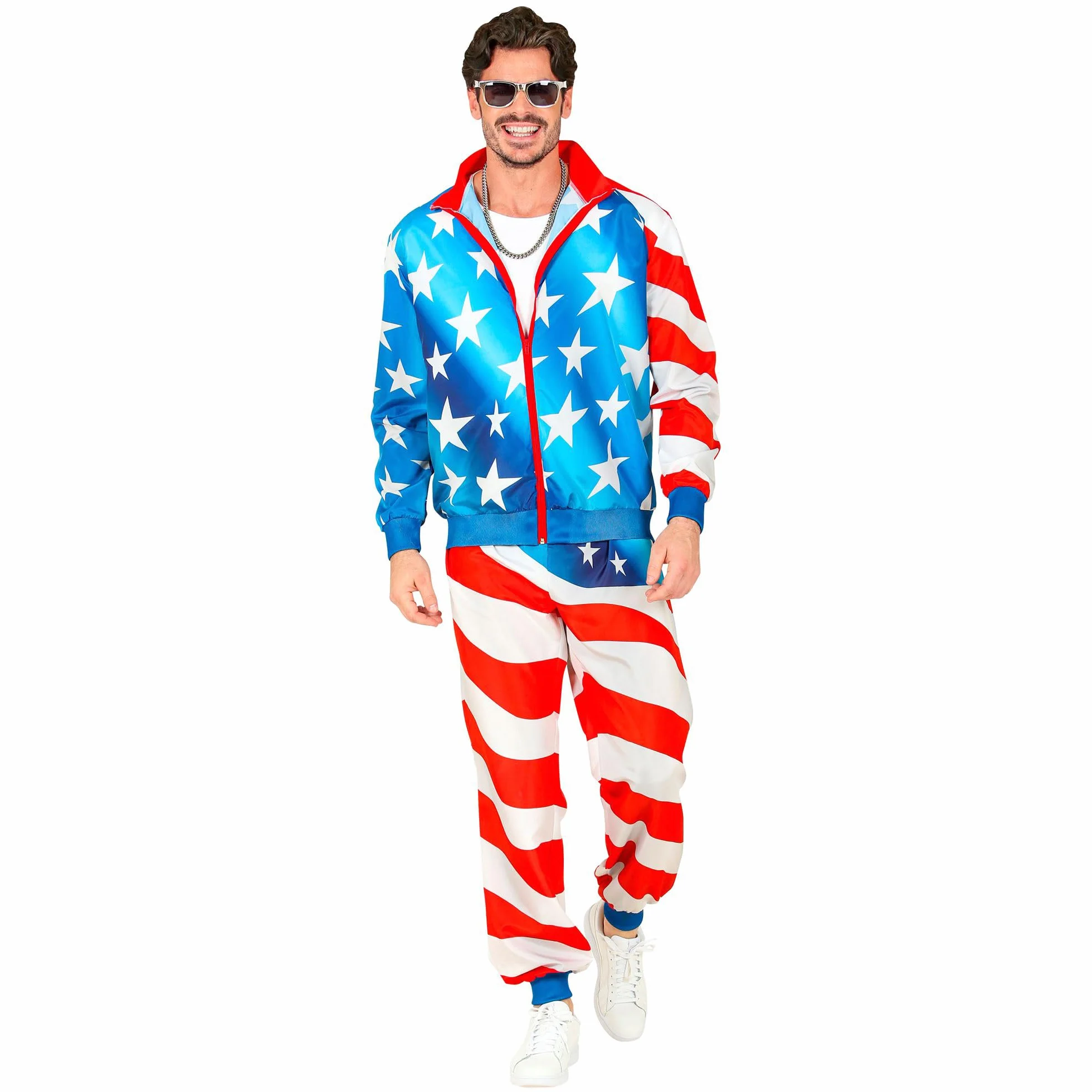 W WIDMANN MILANO Party Fashion – kostiumowy dres, motywy, USA, strój z lat 80., dres do biegania na karnawał i imprezę