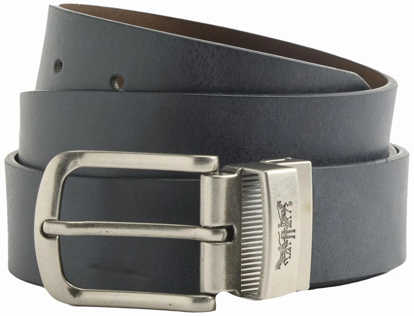 Levi's Men's Red TAB Mainline Bovine 50 Composition Leather Belt, Caviar, 95, Caviar, 95