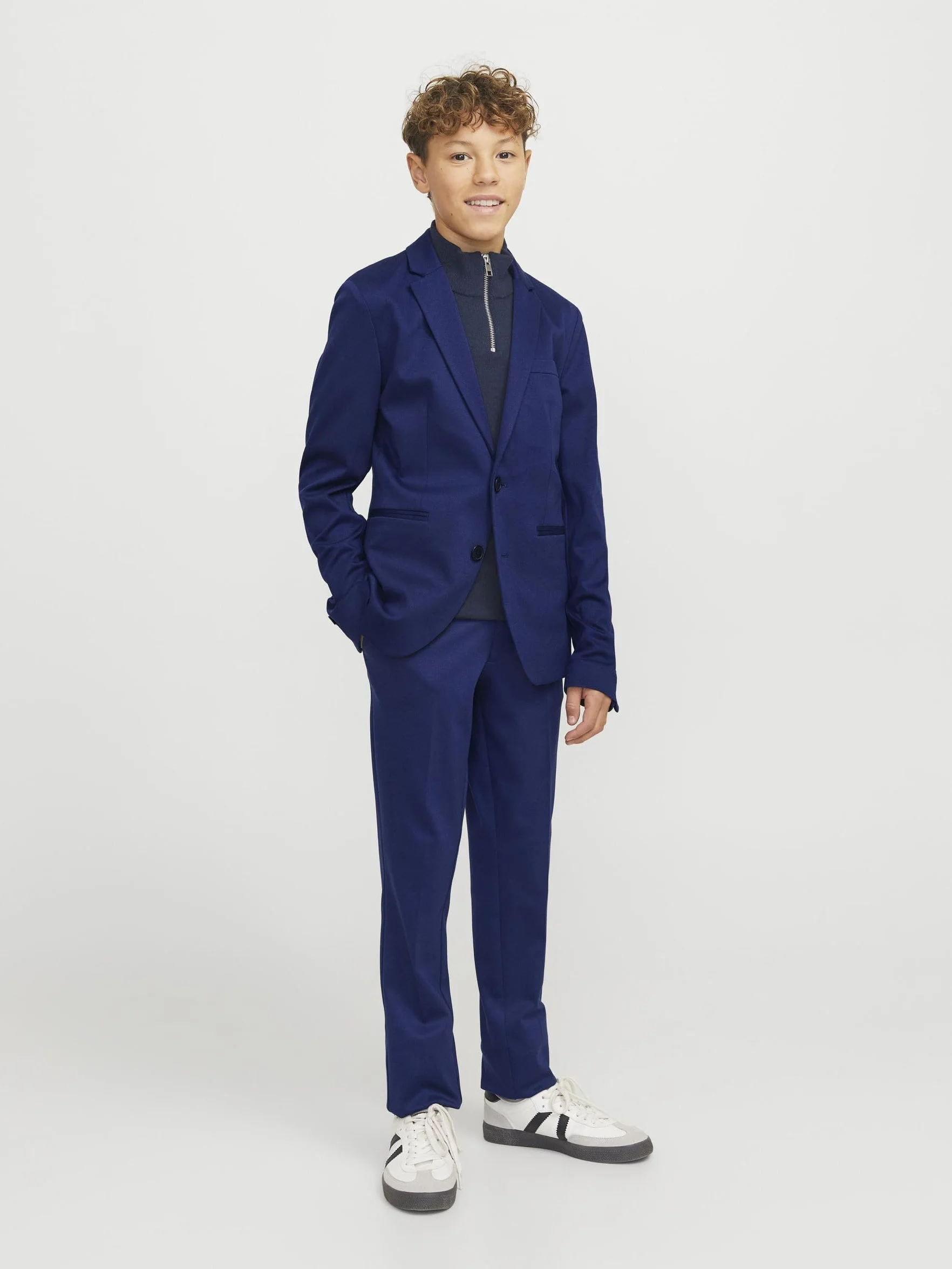 JACK&JONES JUNIOR Jjejaxon Jersey Suit Noos Jnr kombinezon chłopięcy, Medieval Blue, 158