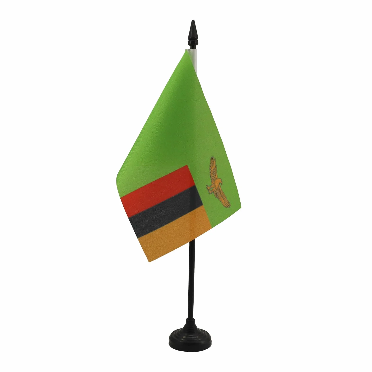 Drapeau de Table Zambie en Polyester 100D, 15cm x 10cm