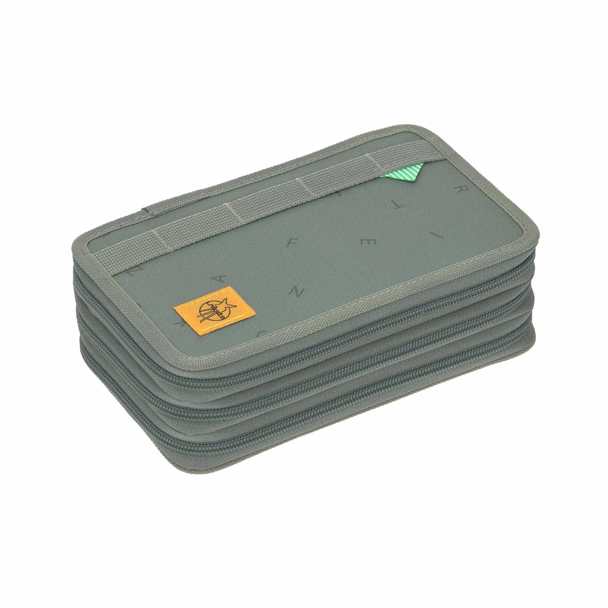 LÄSSIG Piórnik wypełniony 20-częściowy School Triple Pencil Case Unique, zielony, TU EU, Piórnik