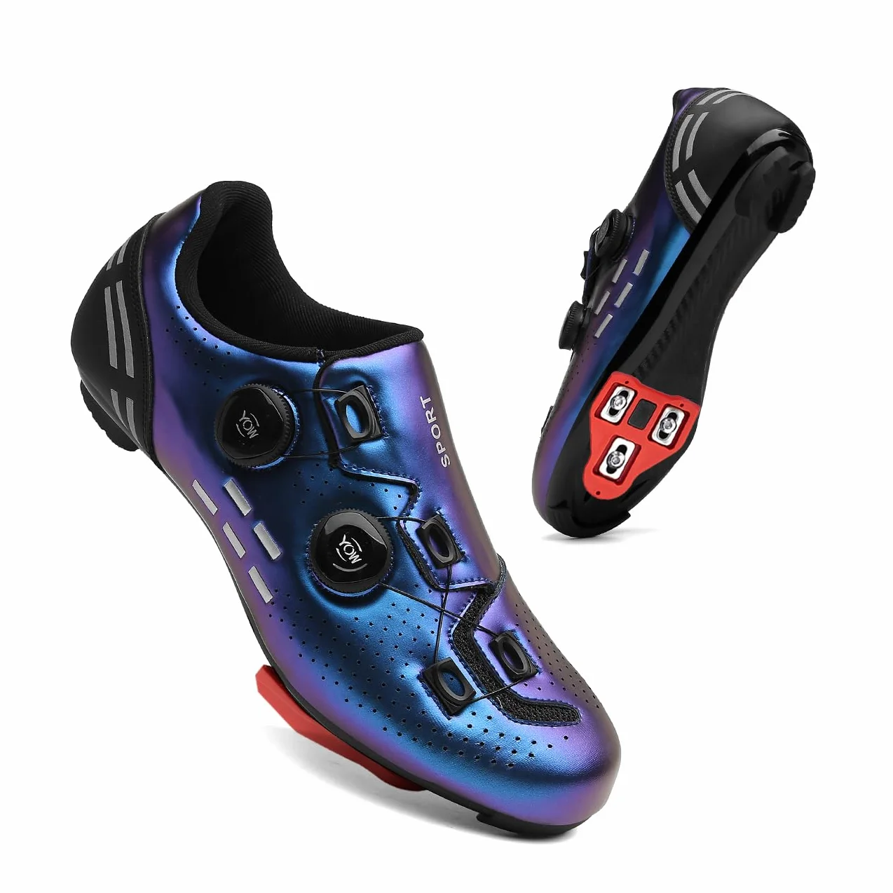Damskie buty rowerowe szosowe z zestawem korków, kompatybilne z SPD SL Delta Cleats - damskie buty rowerowe do hali
