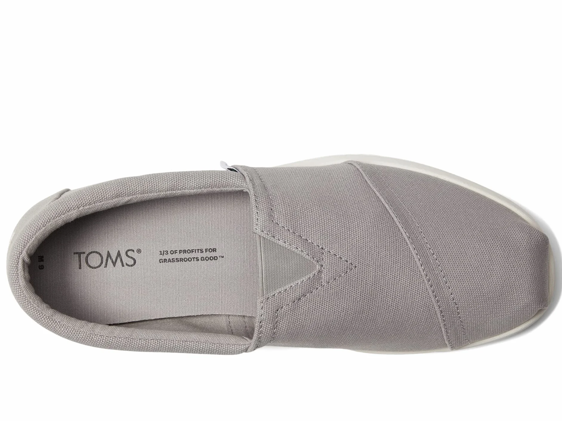TOMS Alp FWD męskie mokasyny płaskie, Mżawka, szare płótno bawełniane z recyklingu, 44.5 EU