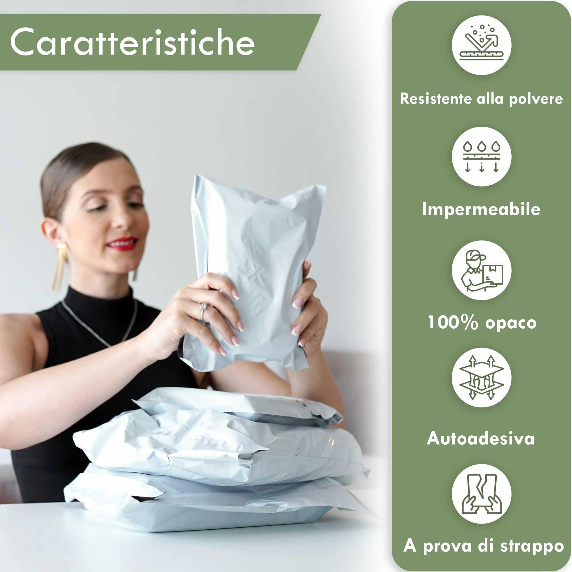 Koperty wysyłkowe Vinted - samoprzylepne samoprzylepne torby wysyłkowe, opakowania wysyłkowe Vinted Clothes, Buty, Książki - wodoodporne i na rzep - 30 szt. - 3 rozmiary białe