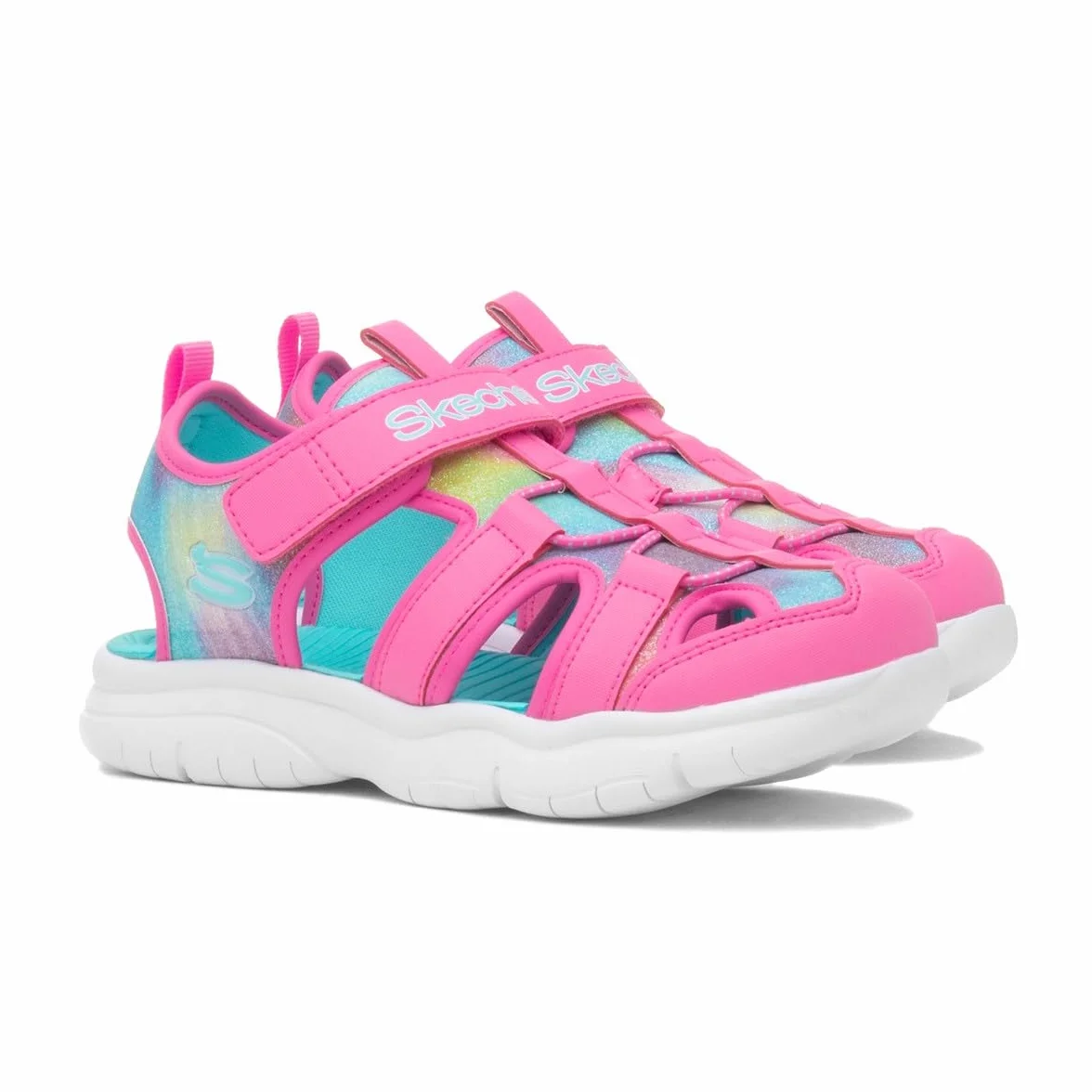 Skechers Dziewczynki Flex Splash Daylight ShimmerSandały sportowe