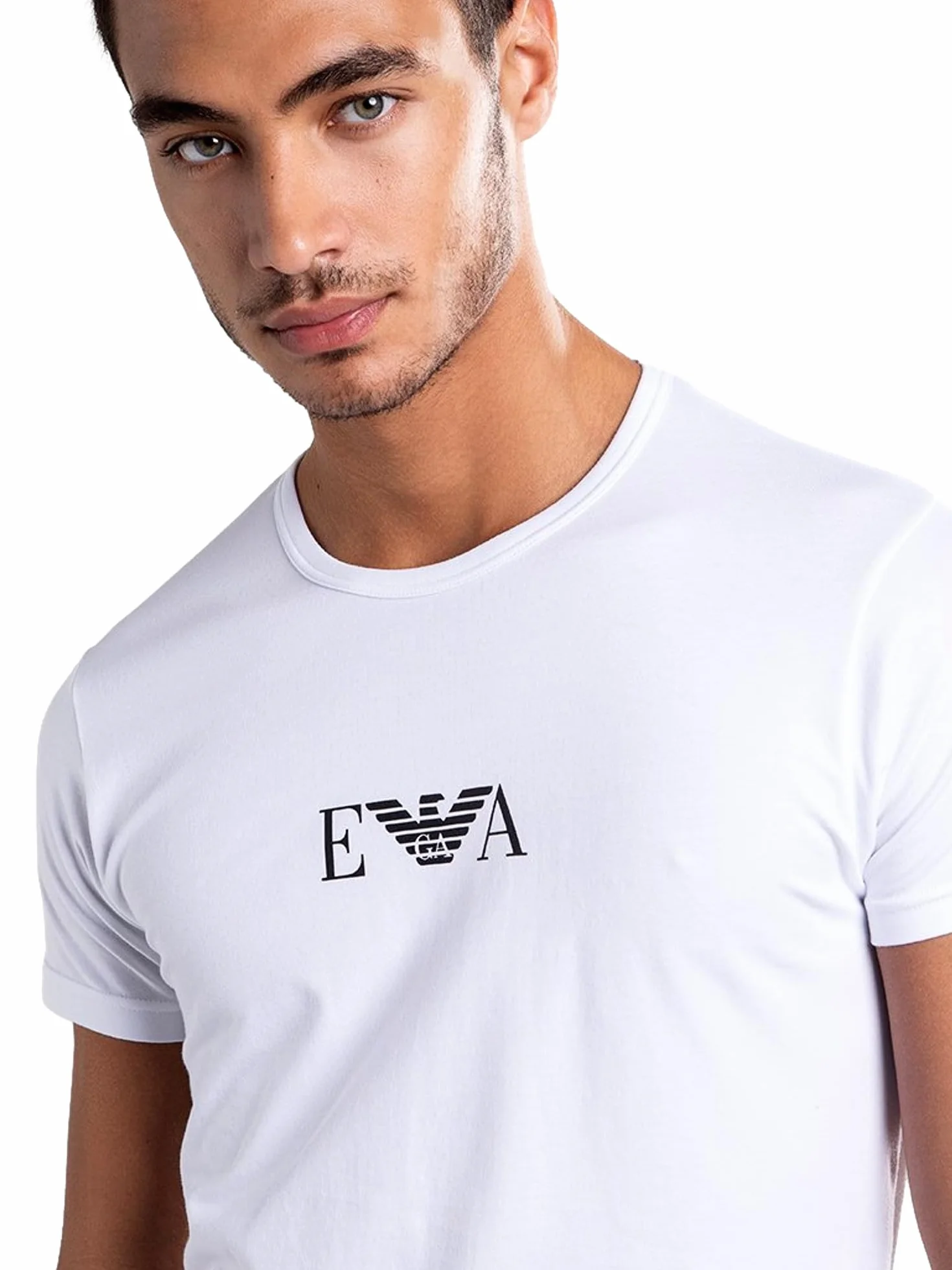 Emporio Armani Mężczyźni Knit Brief B T-Shirt, Biały, S