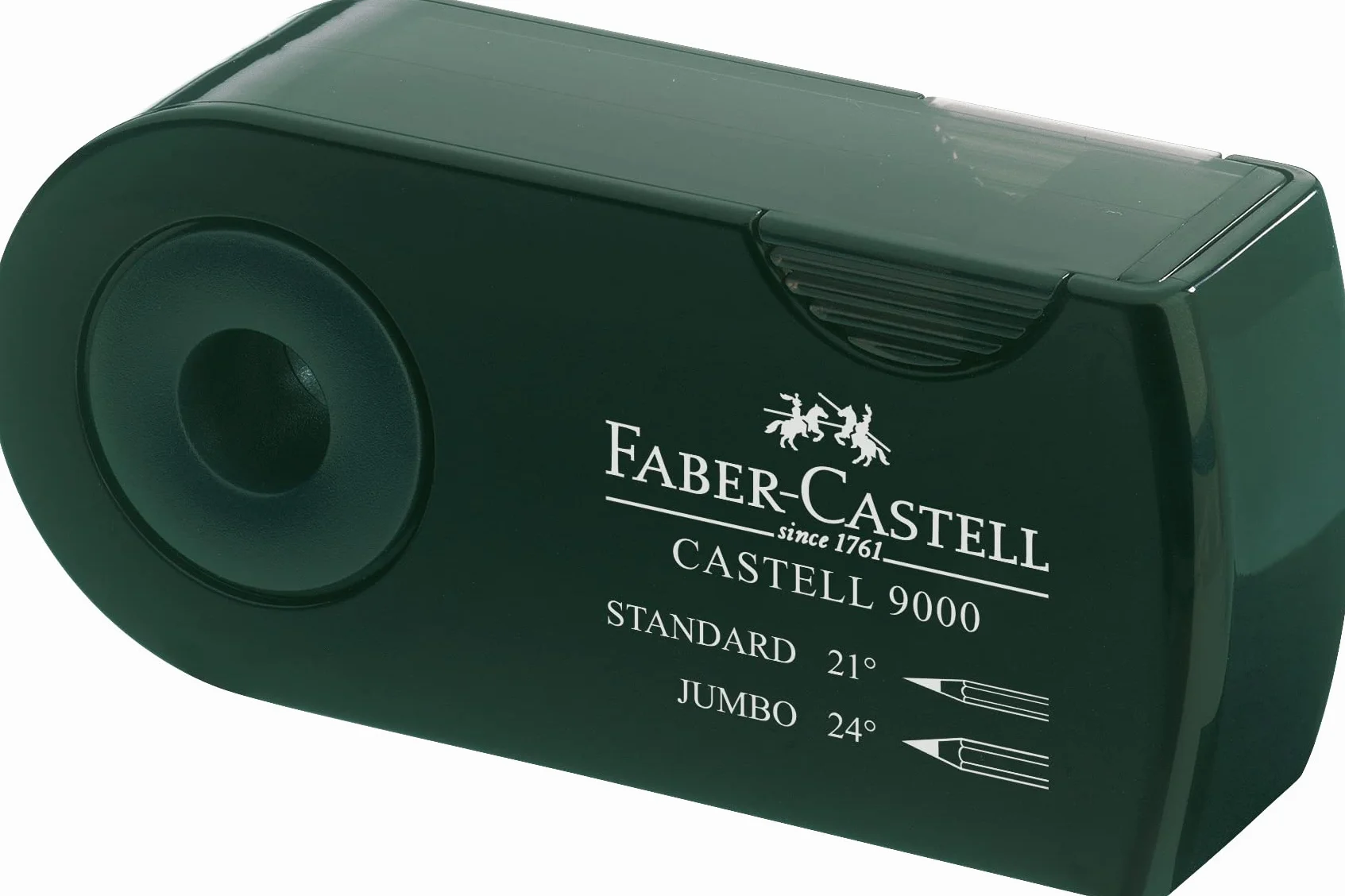 Faber-Castell F582800 podwójny otwór ostrzałka zielona