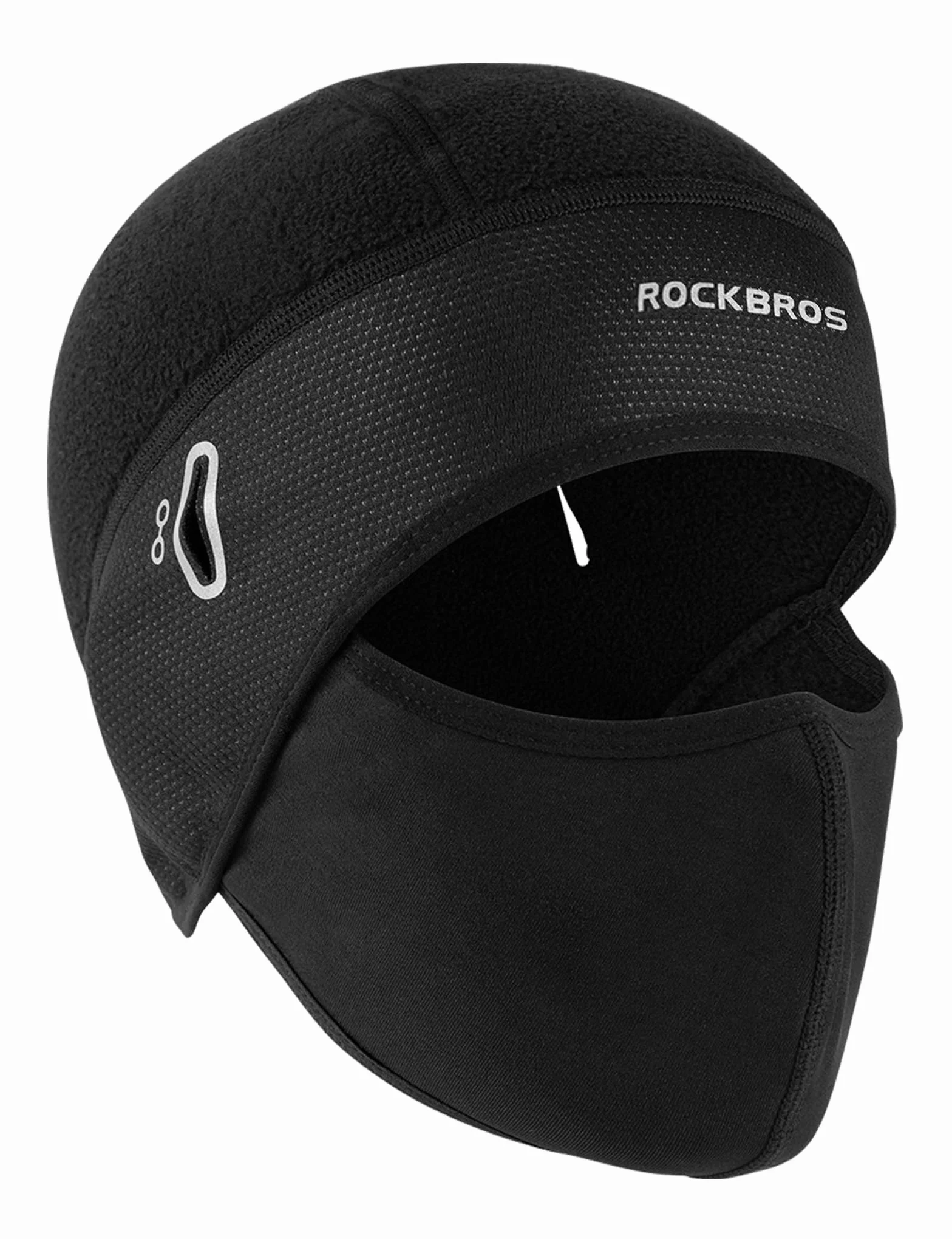 ROCKBROS Zimowa czapka rowerowa Czapka pod kask dla mężczyzn i kobiet, wiatroodporna czapka termiczna pod kask z polarową podszewką i otworem na okulary