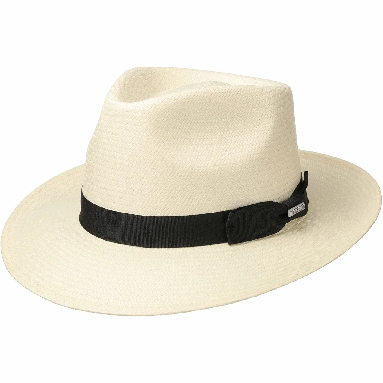 Stetson Kapelusz Fedora Telida ToyoKobiety/Mężczyźni - przeciwsloneczny Z rypsowym paskiem Lato wiosna-lato