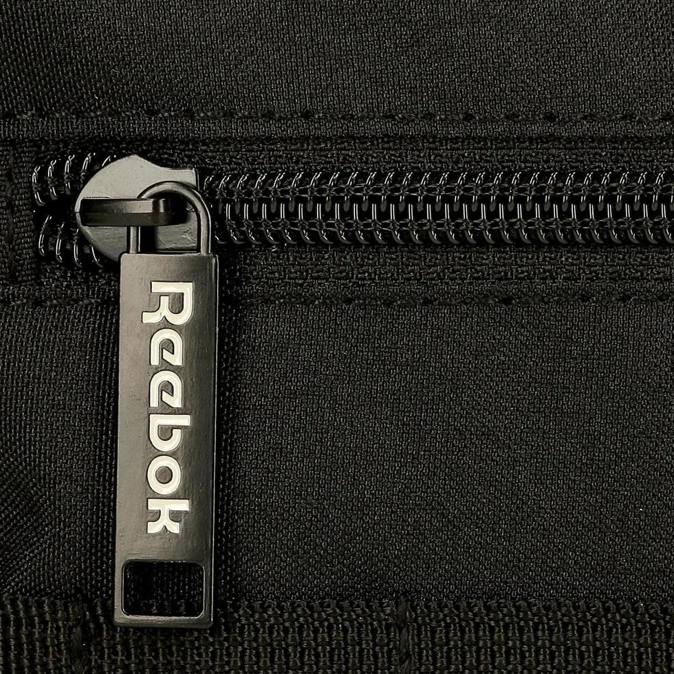 Reebok Malden torby na ramię, torby sportowe, rozmiary i modele, różne przegrody, poliester, firmy Joumma Bags, Czarny (Black), 34 cm x 12.5 7.5, duża nerka