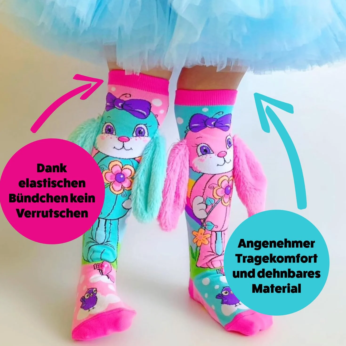 Madmia Dziewczęce skarpety Hunny Bunny, para skarpetek, kolorowe, 6-99, kolorowy, 6-99