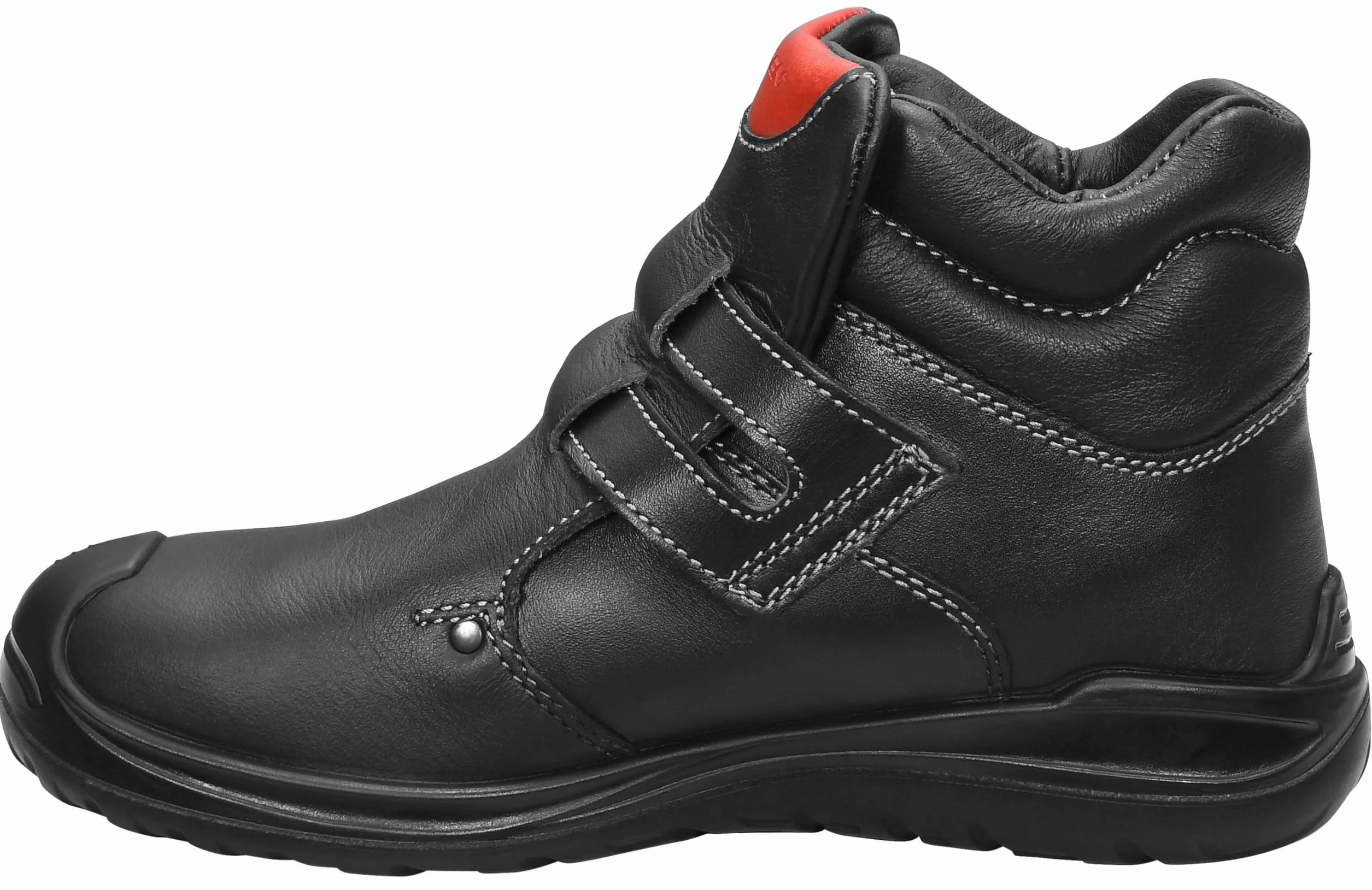 ELTEN Anderson Roof S3 HI, męskie, skórzane, stalowe noski, lekkie, wytrzymałe, czarne/czerwone, rozmiar: 44