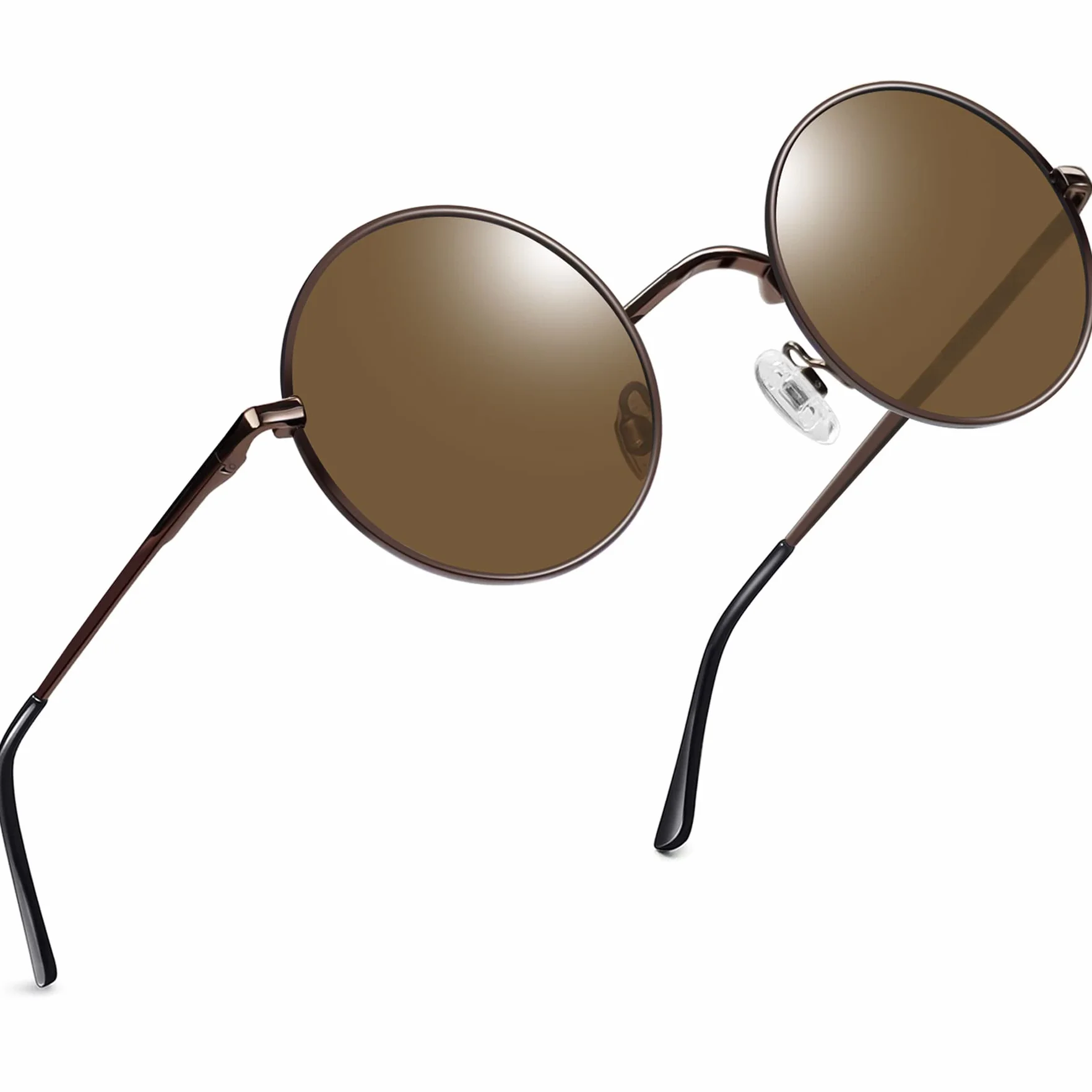 Joopin Vintage Lennon Okrągłe Okulary Przeciwsłoneczne Damskie - Spolaryzowane Okulary Przeciwsłoneczne UV400 Ochronne z Metalową Ramką Retro Circle Dla Mężczyzn i Kobiet