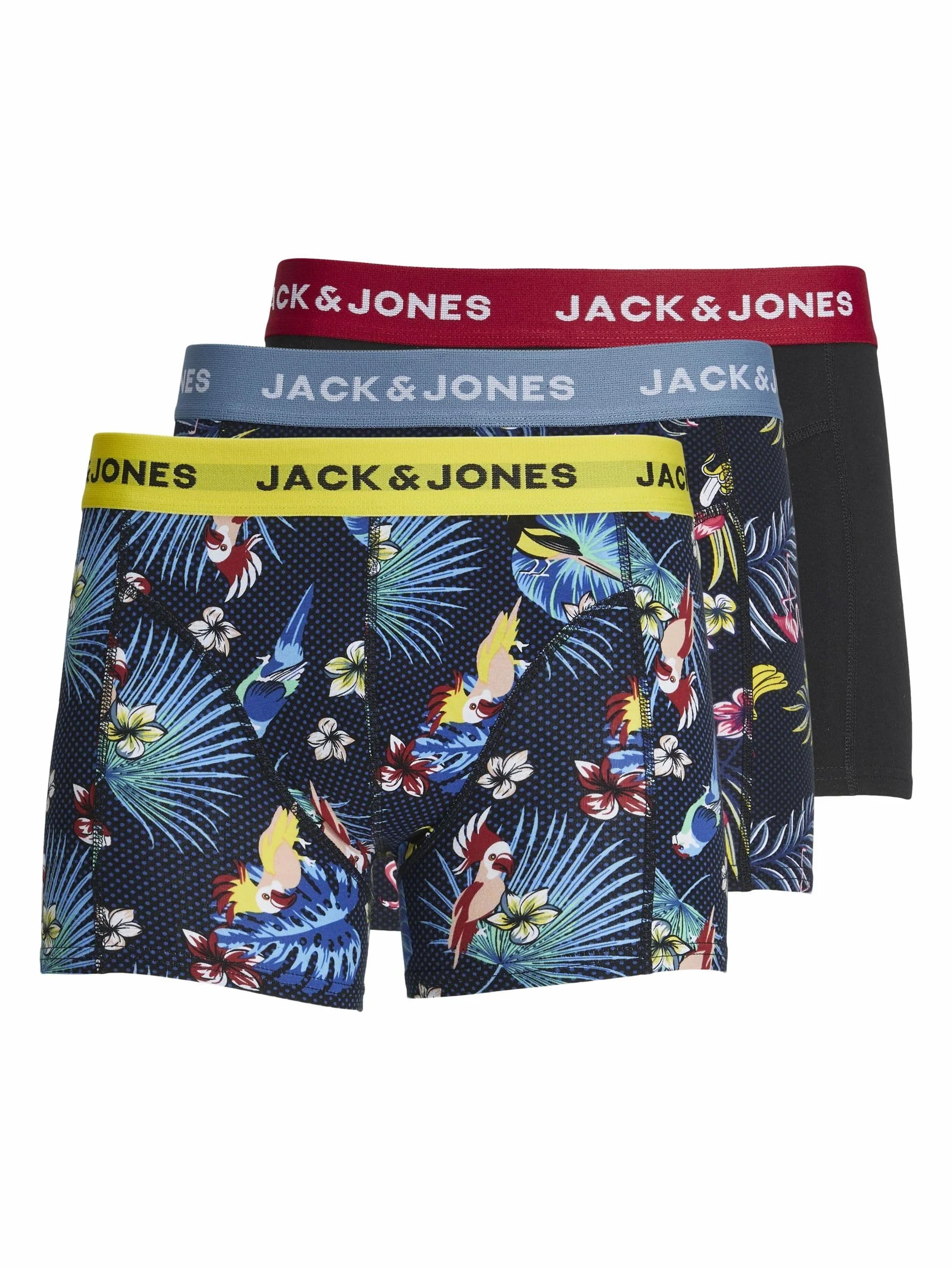 JACK & JONES Bokserki męskie, Surf the Web/Szczegóły: czarny - czarny, L