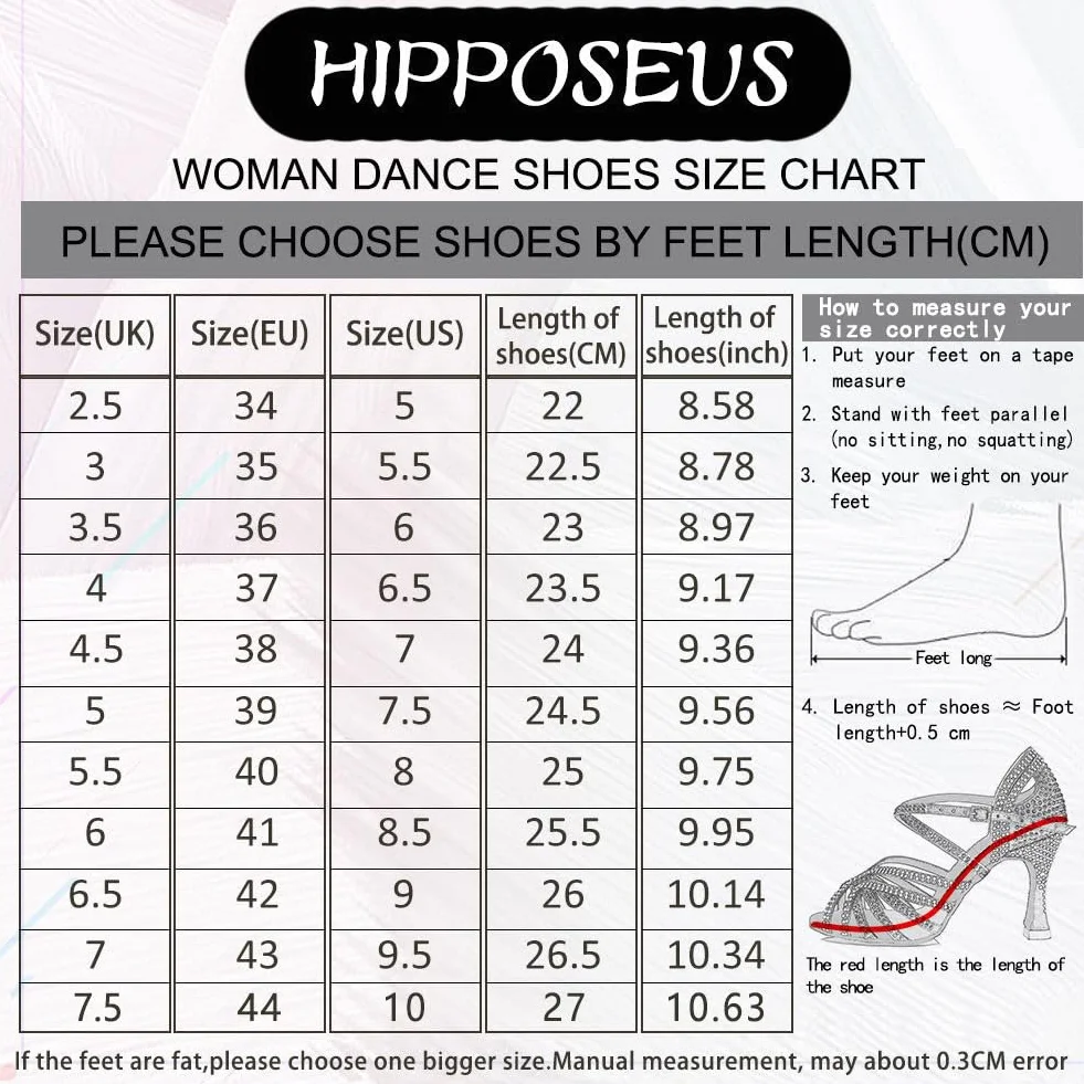HIPPOSEUS Damskie Sznurowanie Lacińskie Buty do ćwiczeń Tanecznych Zamkniętych Stóp Salsa Tango Taniec Traning Buty Niskie Obcasy,Wzór LHD