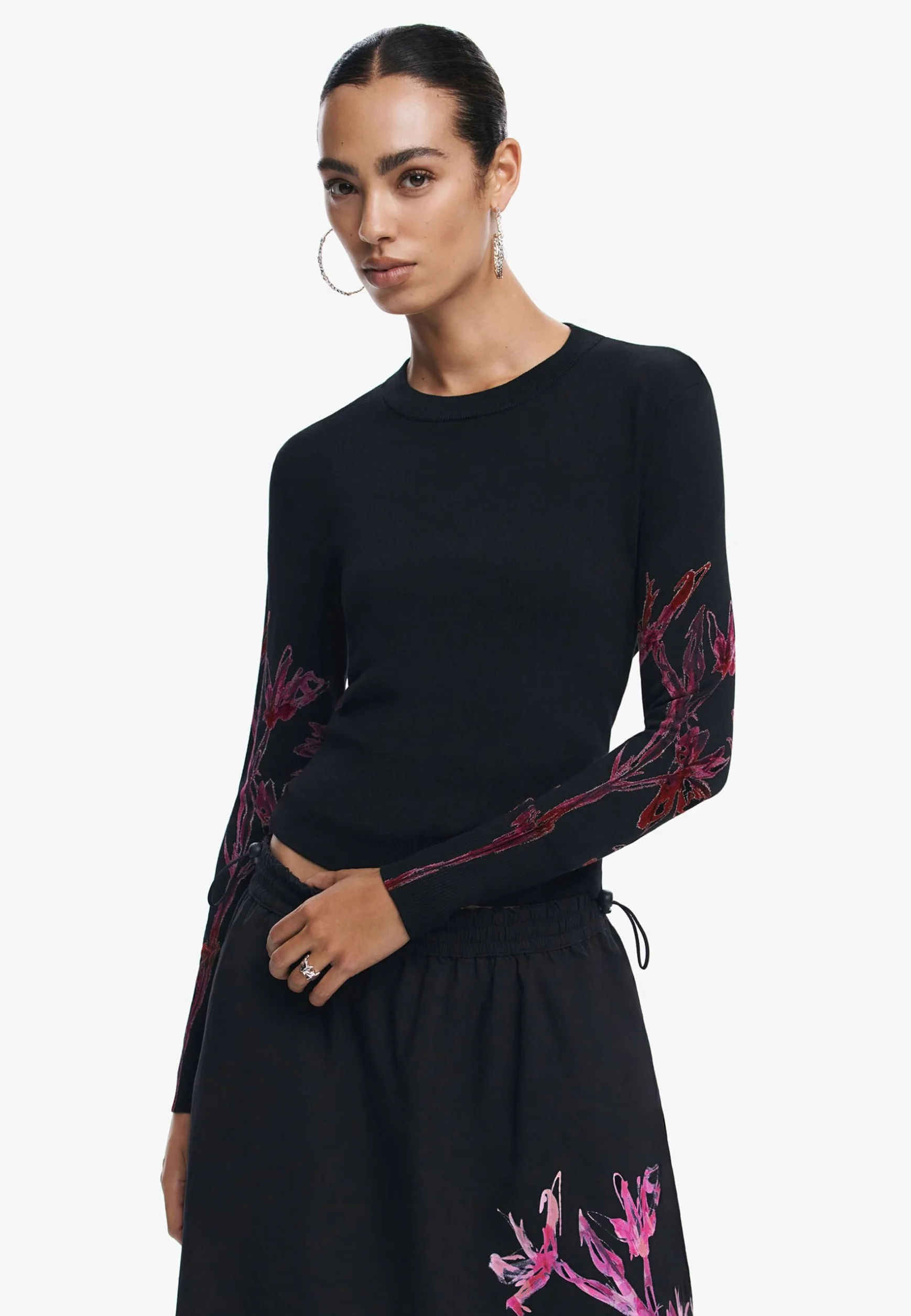Desigual REPRIS_JERS_Seductive, 2000 Czarny, M, Czarny (Black), M