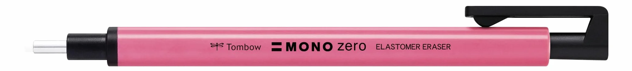 Tombow EH-KUR83 precyzyjna gumka MONO Zero do wielokrotnego napełniania, okrągła końcówka neonowo-różowa, średnica 2,3 mm