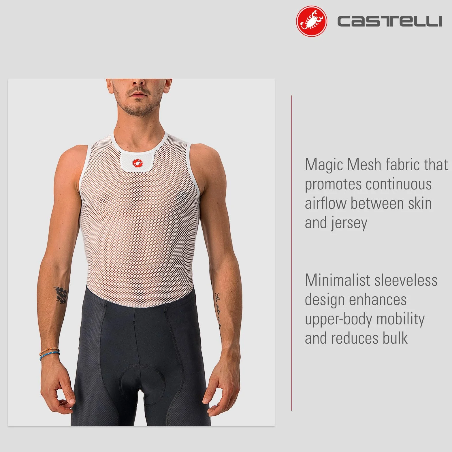 CASTELLI Maglietta Mężczyźni Core Mesh 3 Sleeveless