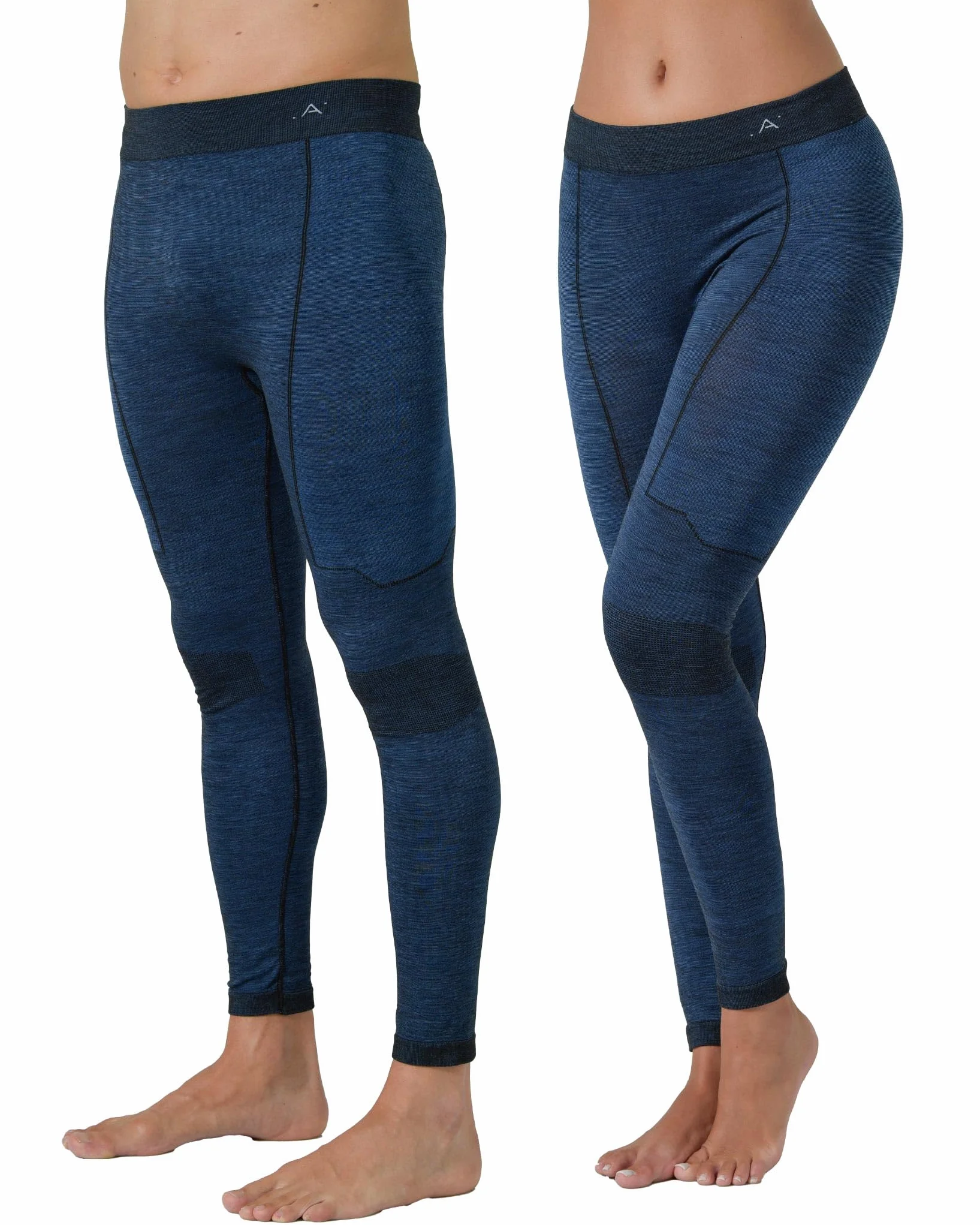 Risalti MęSkie Spodnie Termiczne Unisex Z WełNy MerynosóW - Damskie Zimowe Legginsy Termiczne, MęSka OddychająCa, Elastyczna Bezszwowa Odzież Termiczna - Made In Italy
