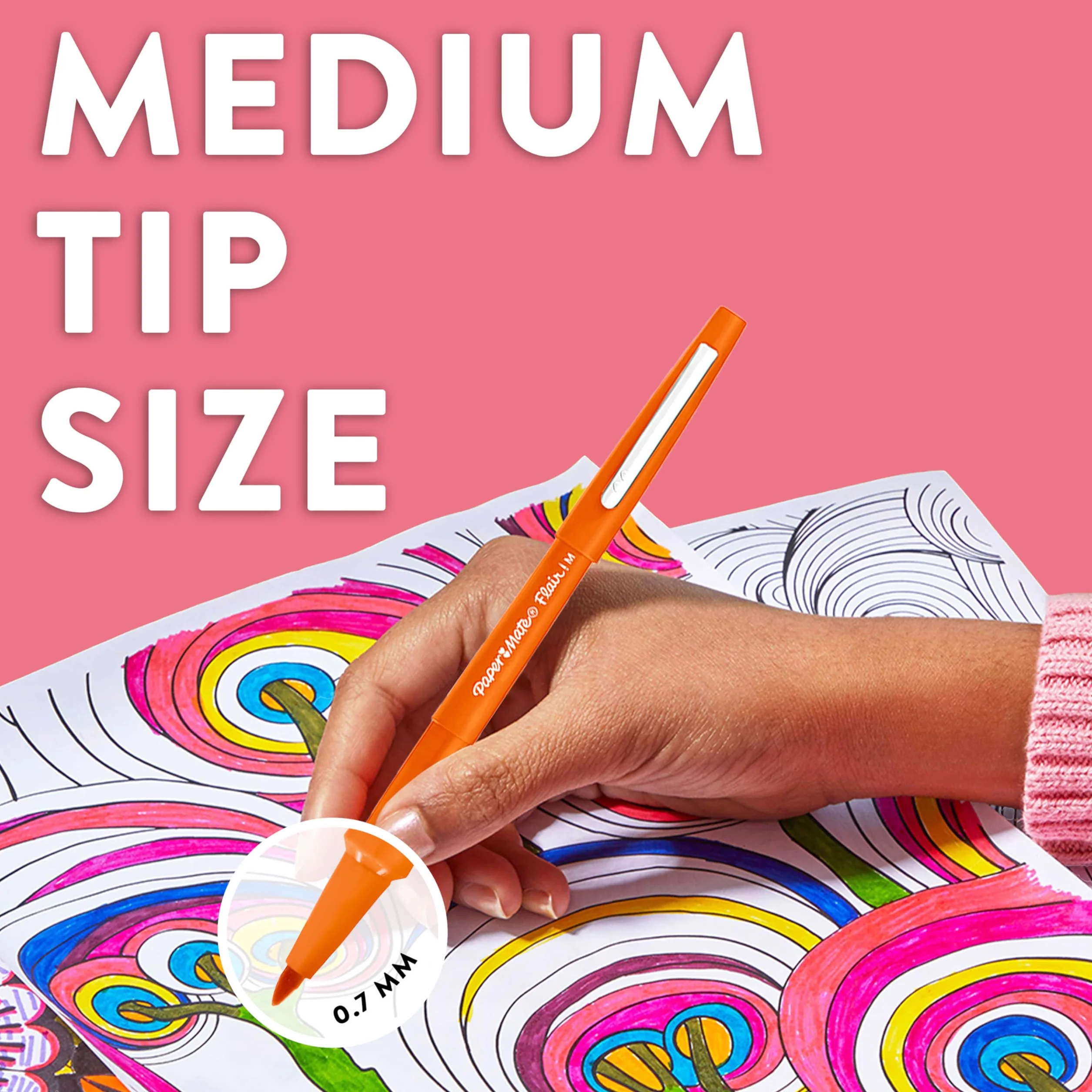 Paper Mate Flair S0190973 Długopis, Czarny, 12 sztuk