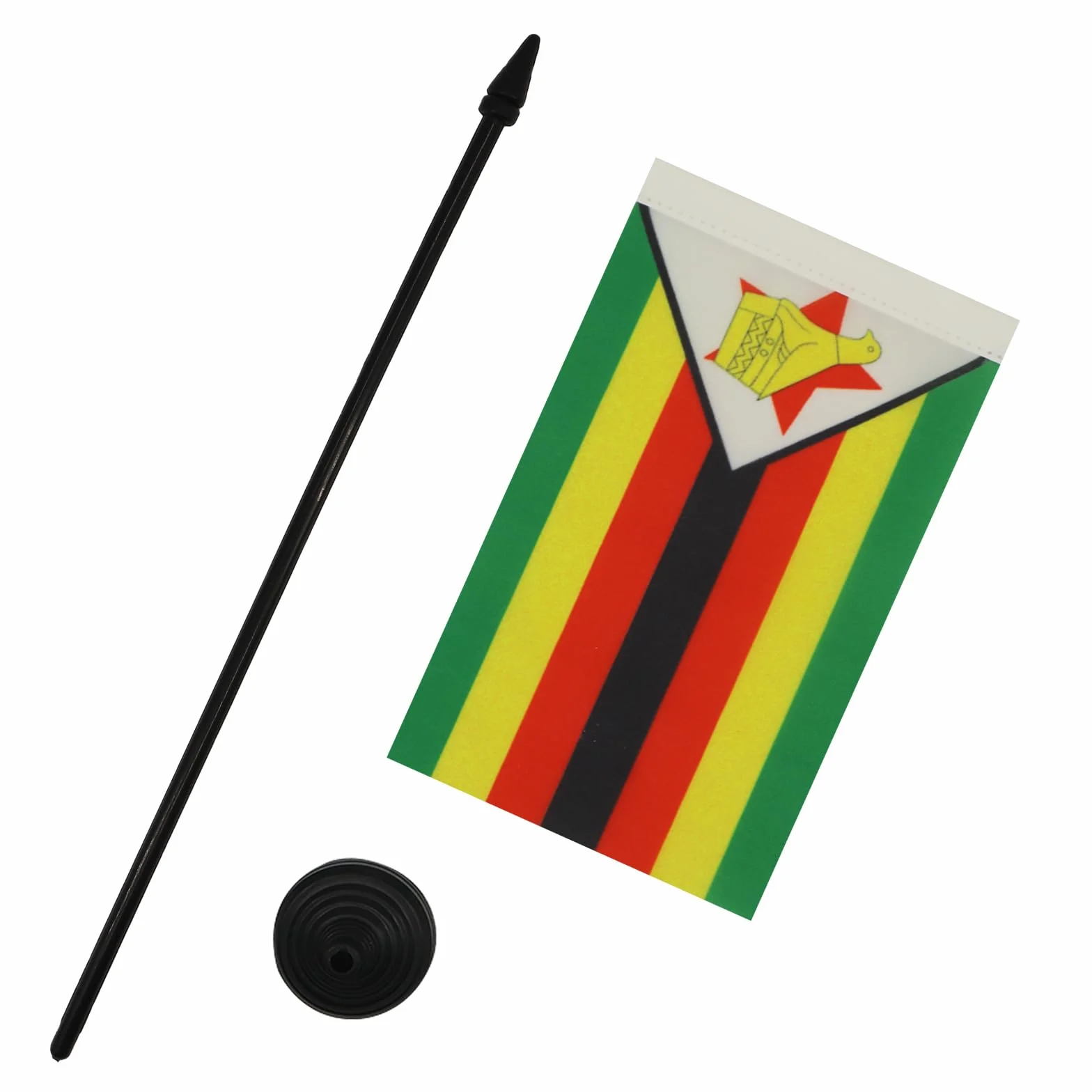 Drapeau de Table Zimbabwe en Polyester 100D, 15cm x 10cm