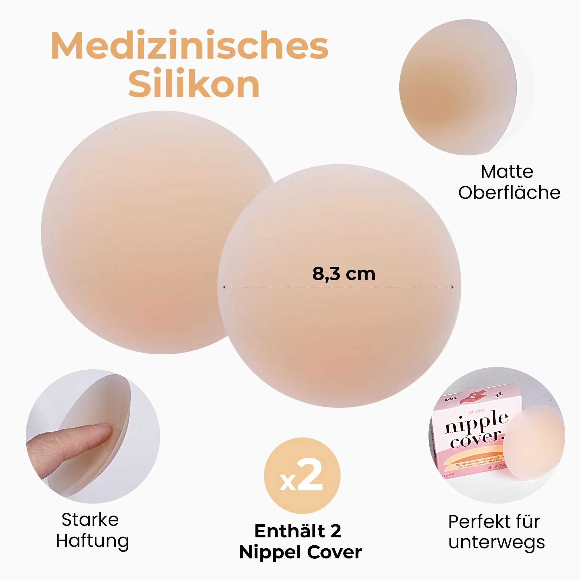 Zestaw nakładek na sutki PREMIUM I 4 sztuki Nakładki na sutki dla kobiet | Ultracienkie silikonowe nakładki wielokrotnego użytku I Hipoalergiczne i wodoodporne