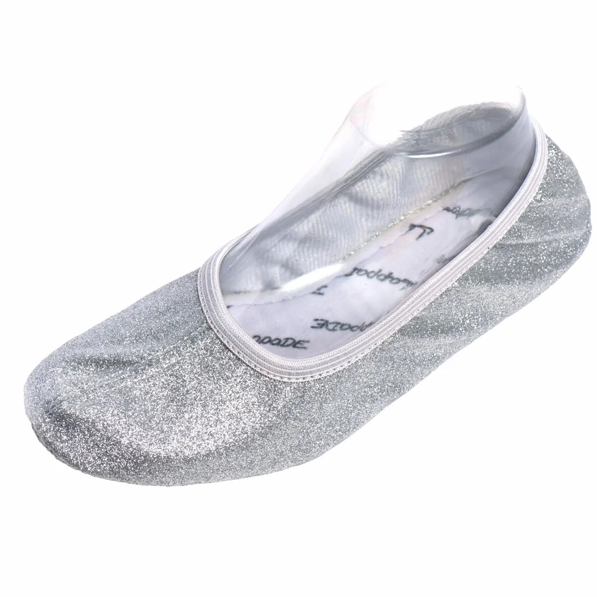Lappade Buty gimnastyczne, baleriny dla kobiet, mężczyzn, dziewcząt, chłopców, z gumową podeszwą z brokatem