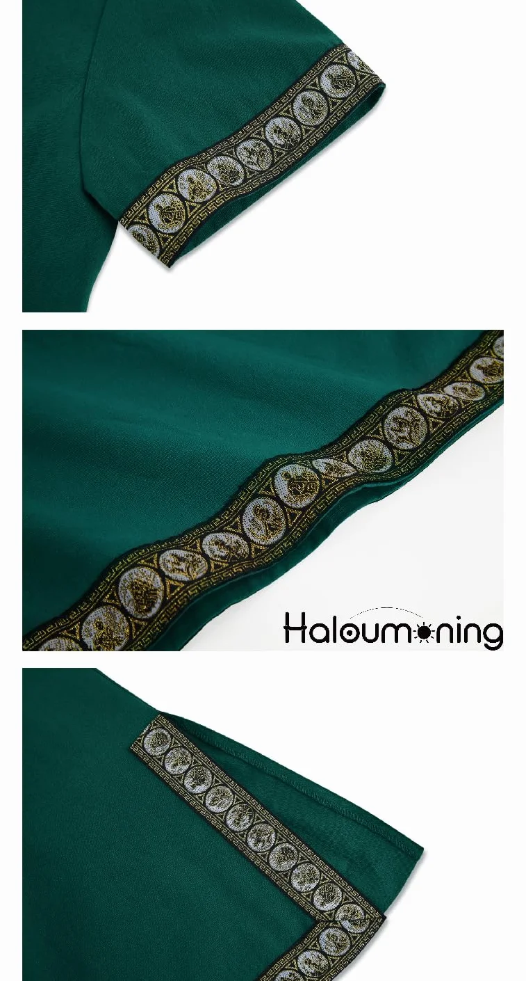 Haloumoning Chłopcy, średniowieczna tunika, dziecięca koszulka cosplay, kostium na Halloween, renesansu, Wikingów, wojowników, rycerzy, topy