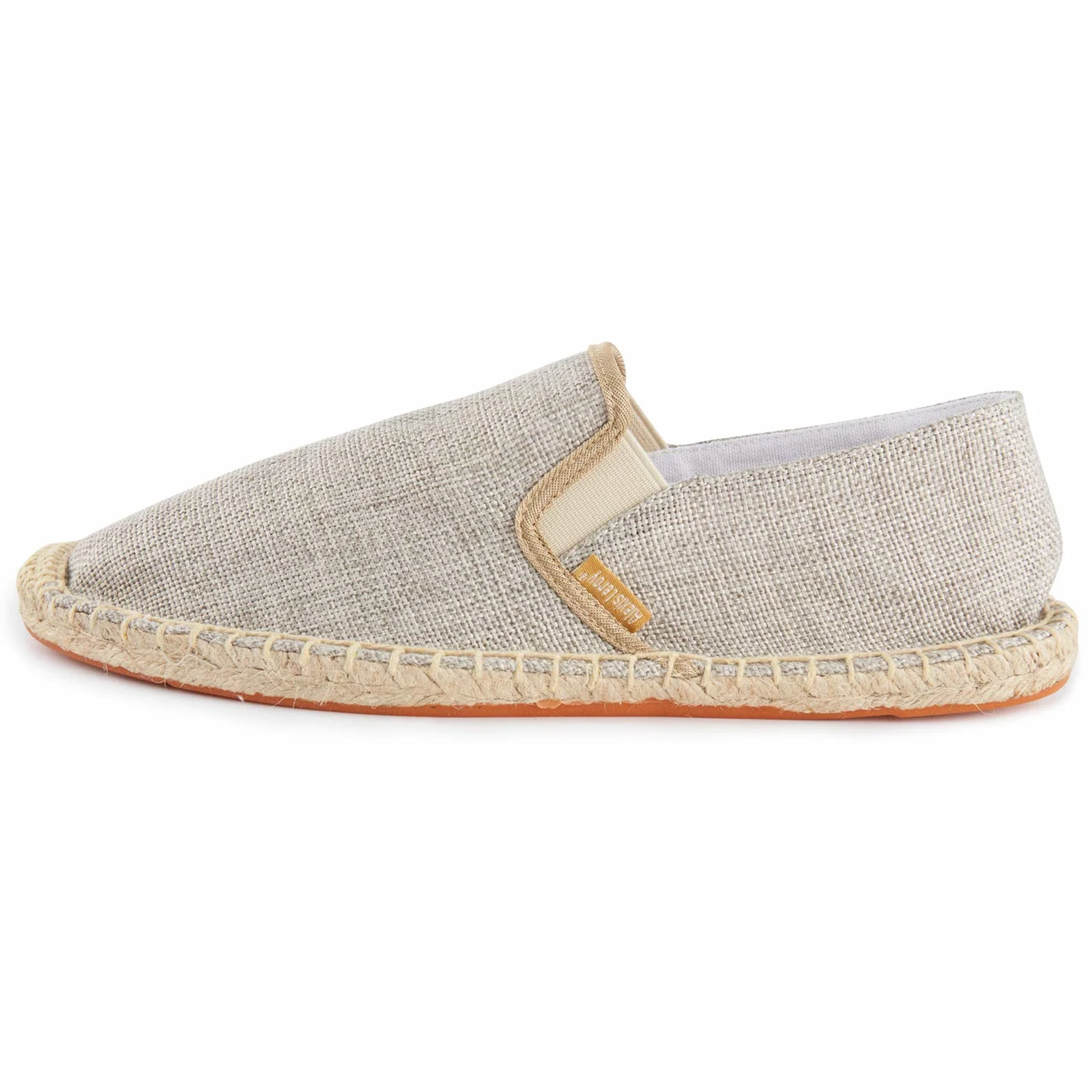 Alexis Leroy Jednolity kolor Slipper Espadryle Męski Flats Slip-On z płótna żaglowego Beżowy 43 EU
