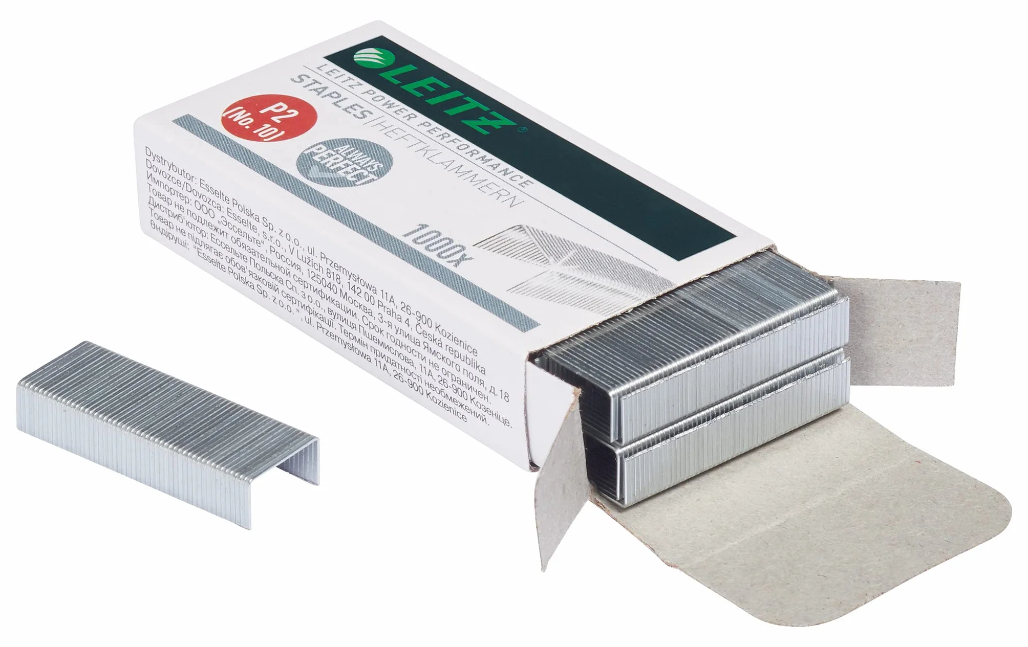 Leitz, Zszywki Leitz Power Performance P2, Zszywają do 15 Kartek, Rodzaj Nr 10, 1000 Sztuk (B000MQHCIU)