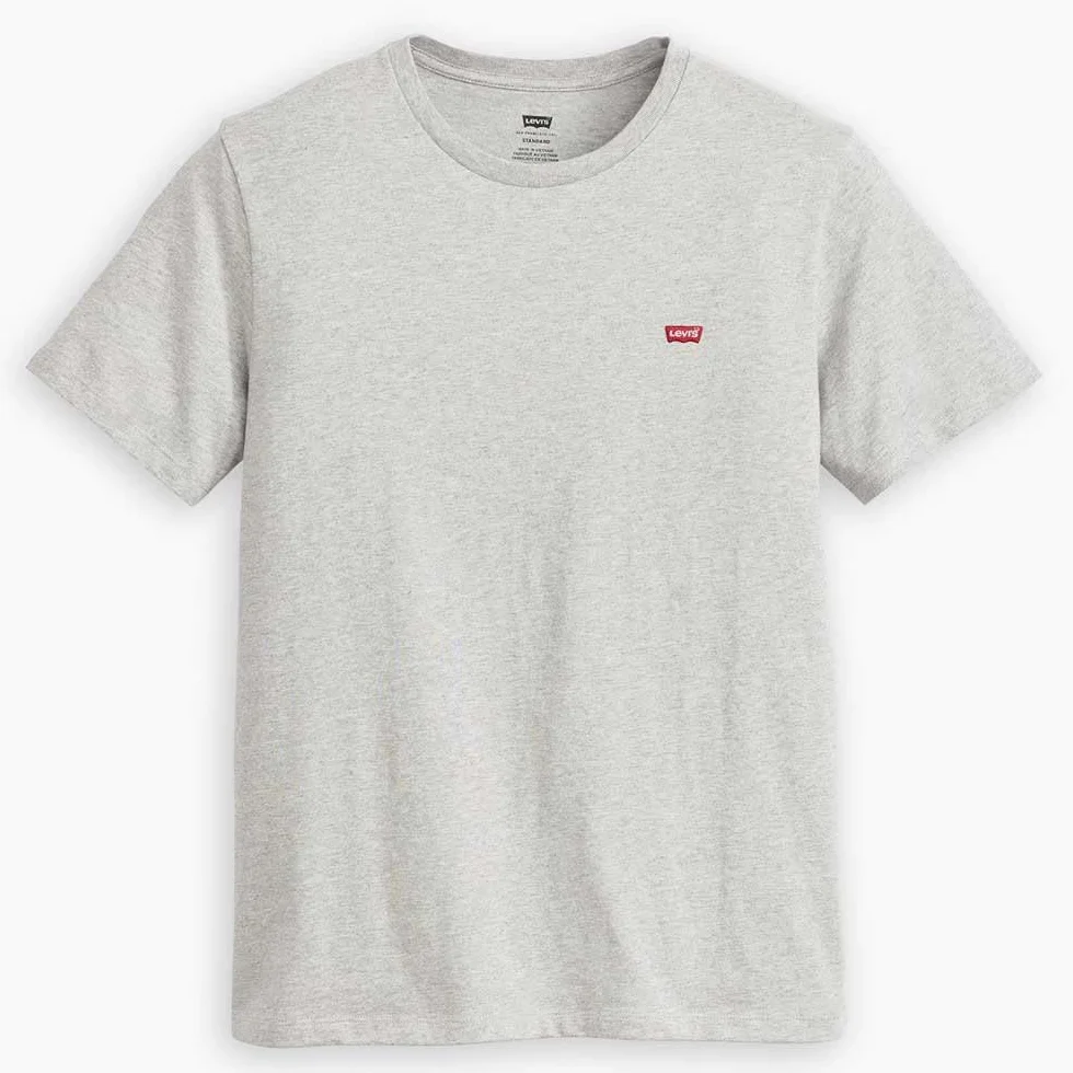 Levi's Mężczyźni Ss Original Housemark Tee T-Shirt, Mid Tone Grey Heather Jersey, M