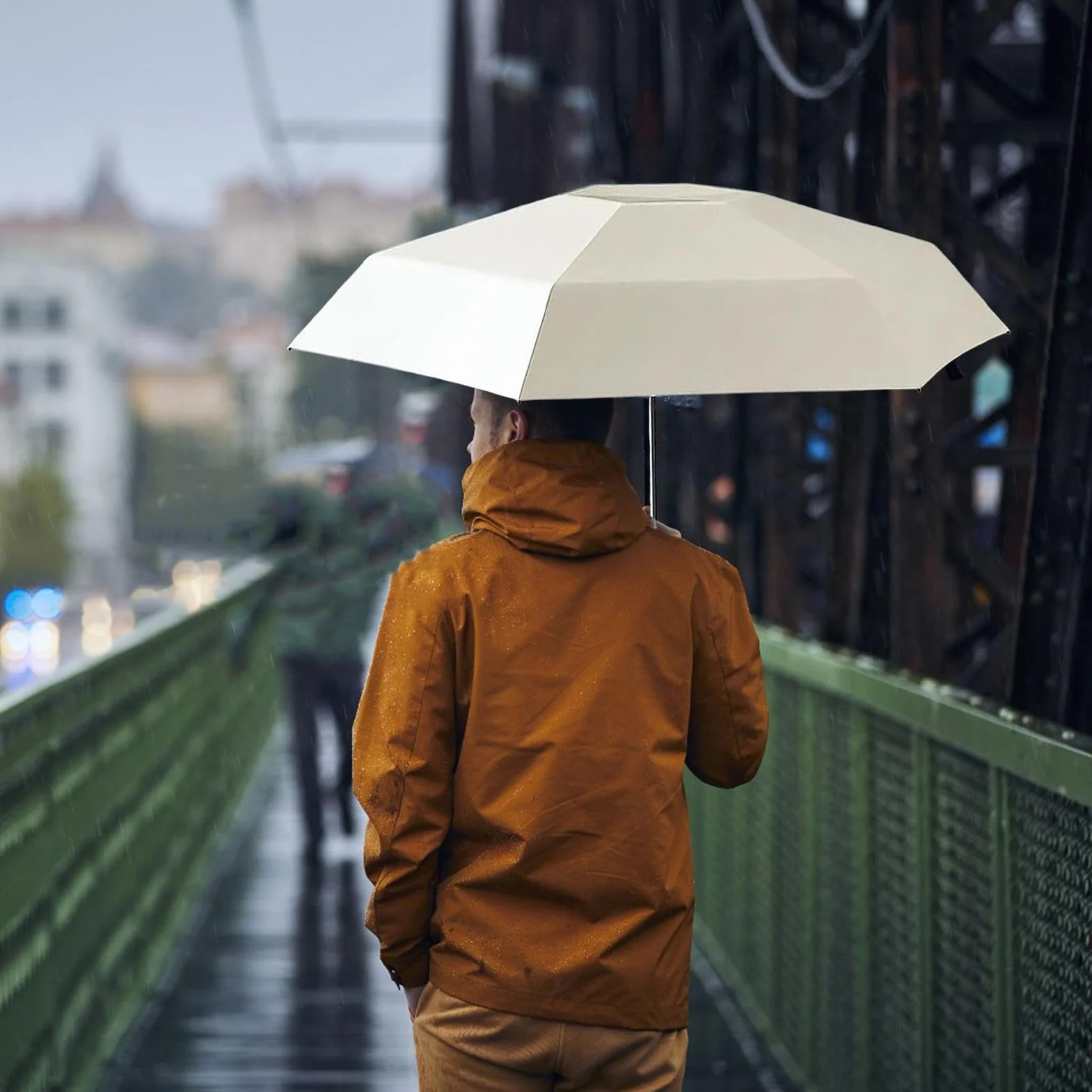Mini Travel Umbrella - Compact Foldable Rain for Sun Protection UPF 50+ | Lightweight Portable Canopy with Wind Resistant Frame, Small Pocket Size for Bag Backpack Daily Commute Use