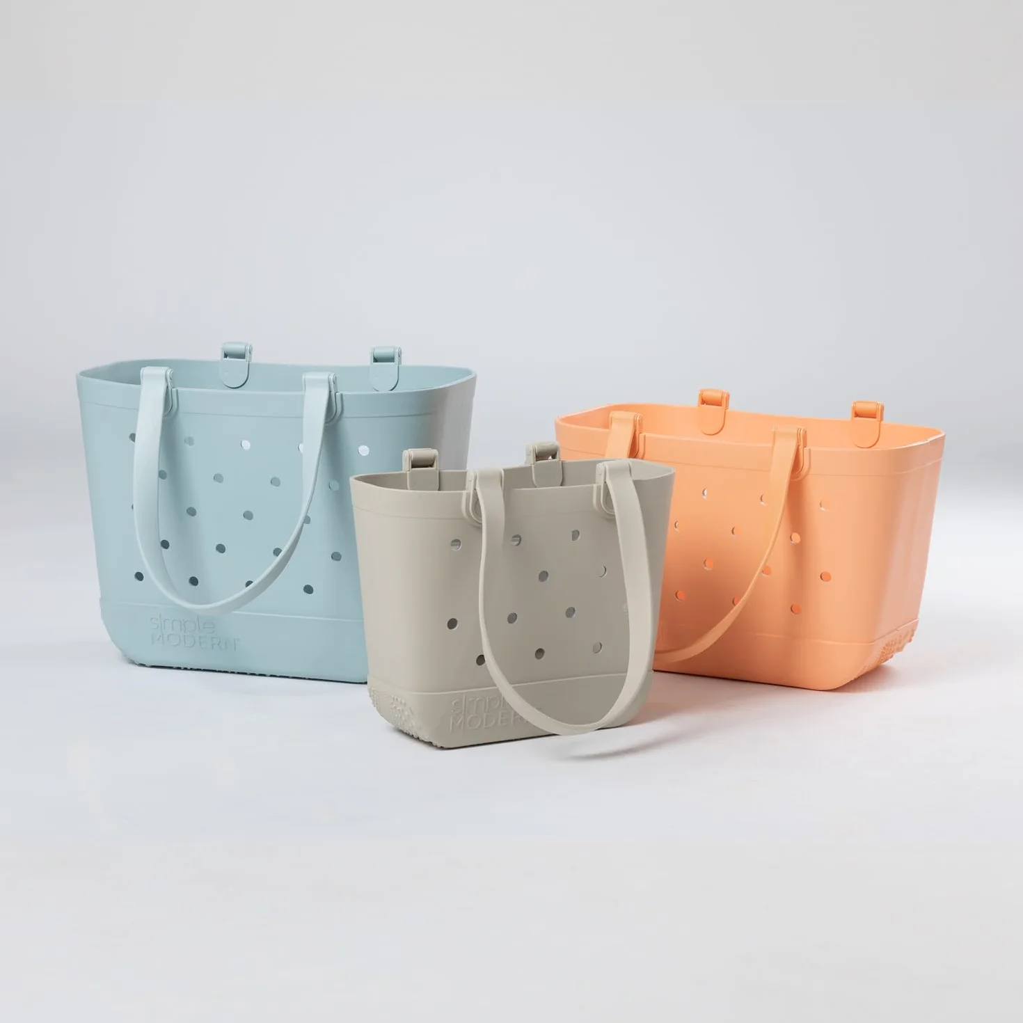 Simple Modern Torba plażowa z gumy, Purple Breeze, l