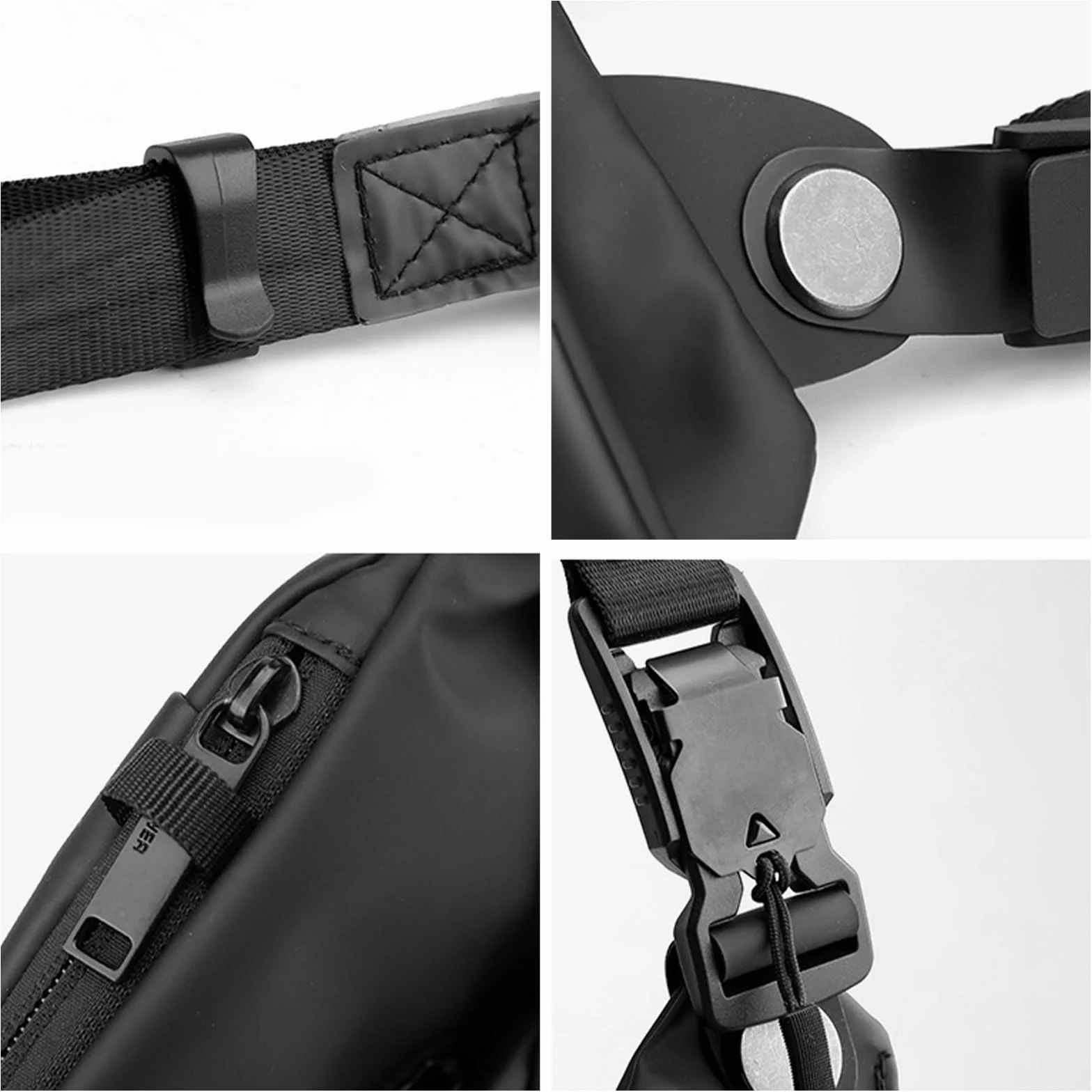 Sling Bag męska torba na klatkę piersiową, torba na ramię ze skóry PU, torba crossbody, wodoszczelna i antykradzieżowa, wielofunkcyjna torba podróżna na co dzień, wędrówki i aktywności na