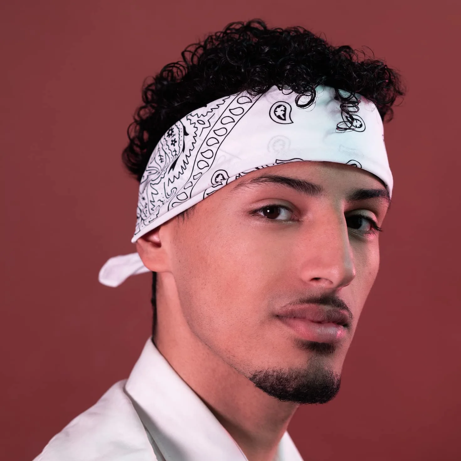 ...KARL LOVEN Bandana - wzór mandali Paisley - 100% bawełna przetestowana przez TÜV - gruba tkanina - 20 ekskluzywnych kolorów, Czarny, 5er Pack
