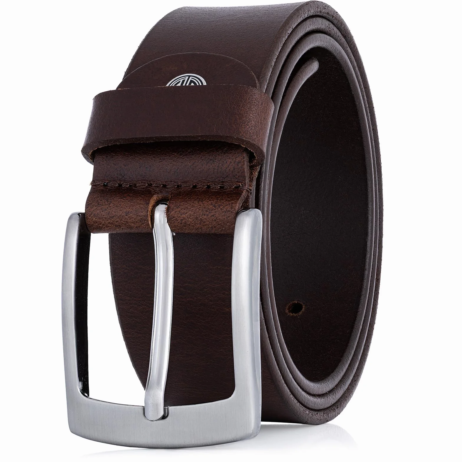 LINDENMANN Pasek męski pasek skórzany ze skóry bawolej, szerokość 40 mm, możliwość skrócenia, pasek, pasek skórzany, pasek dżinsowy, XL, brązowy, ciemnobrązowy, Bundweite 125 cm Gesamtlänge 140 cm W