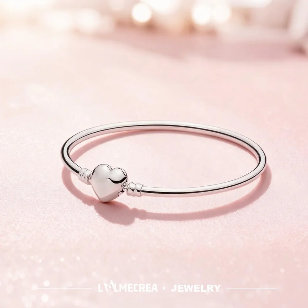 Damska bransoletka charms z okrągłym zapięciem w kolorze różowego złota – bransoletka z zawieszkami ze srebra wysokiej próby 925 – z zawieszką w kształcie charmsów