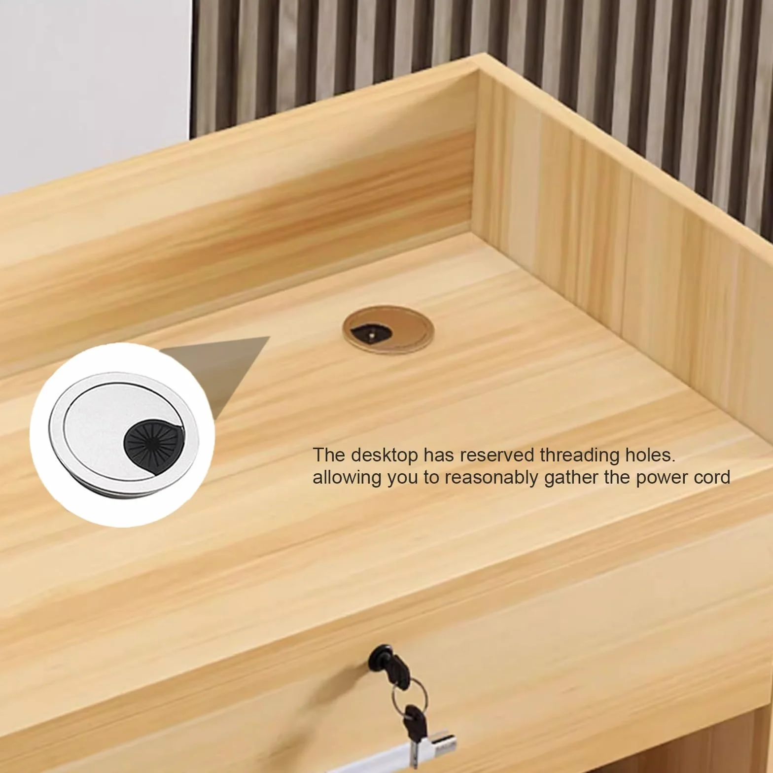 Front reception desk counter desk,Reception Desk with Lockable Drawers,Retail Counter with Cable Management Holes, Front Desk for Salon office(B3,L120cm/47.2in)