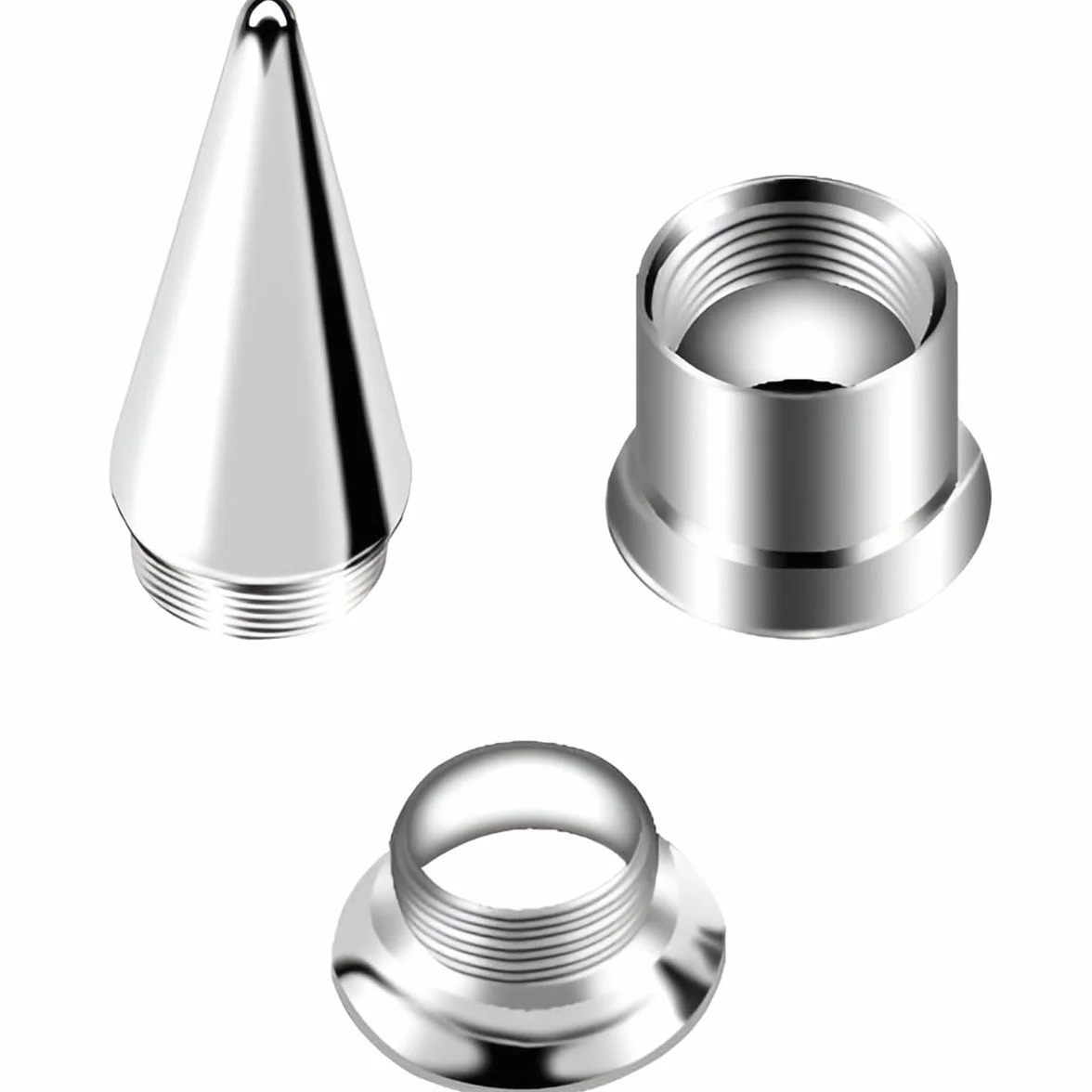 1 para srebrnych 2 mm (12 g) Taper Plugs tunele, zatyczki do uszu, piercing septum, biżuteria do ciała, rozpychacze do uszu, gwint wewnętrzny, tunel do mięsa, stal tytanowa, stal nierdzewna, dla