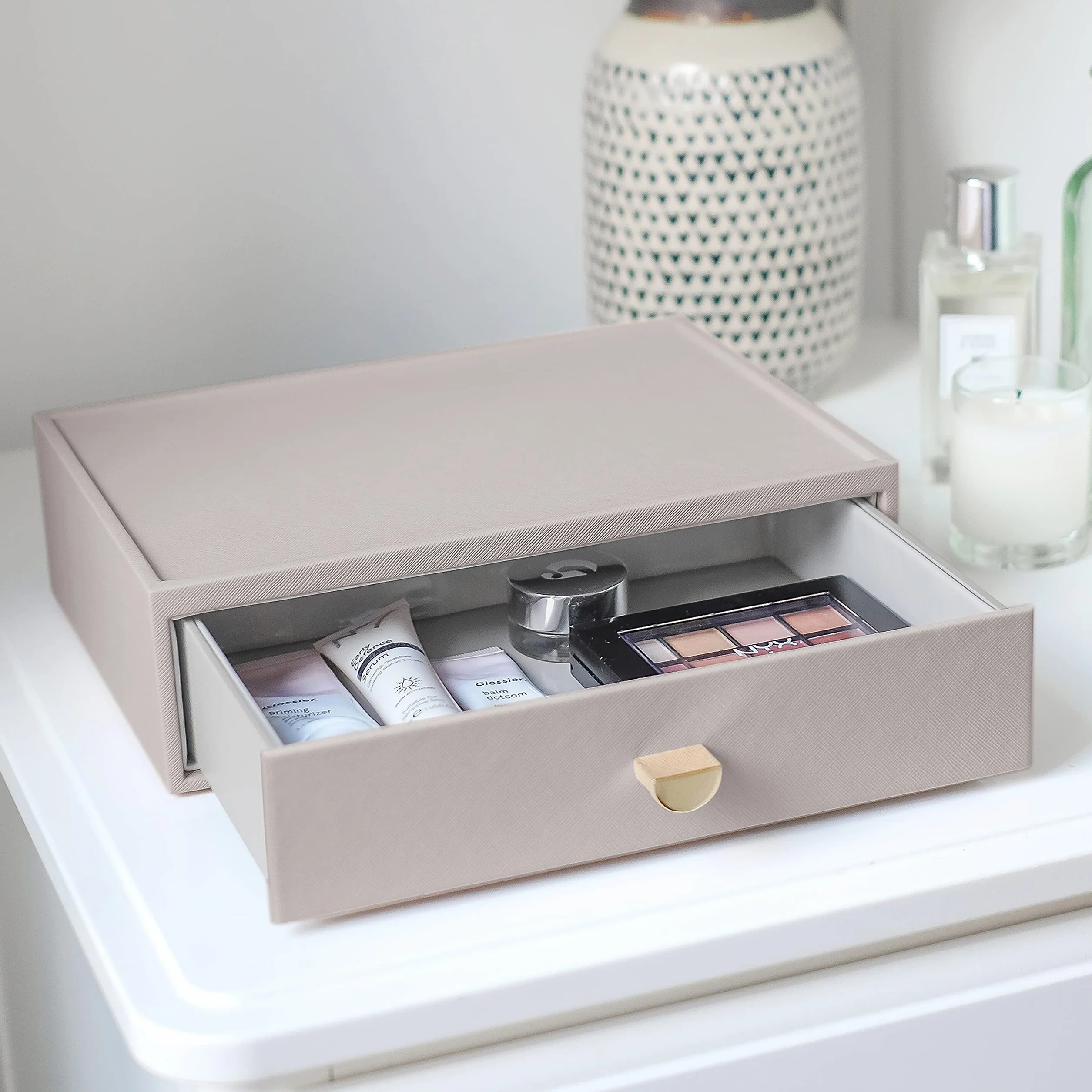 Stackers Taupe organizer do makijażu szuflada