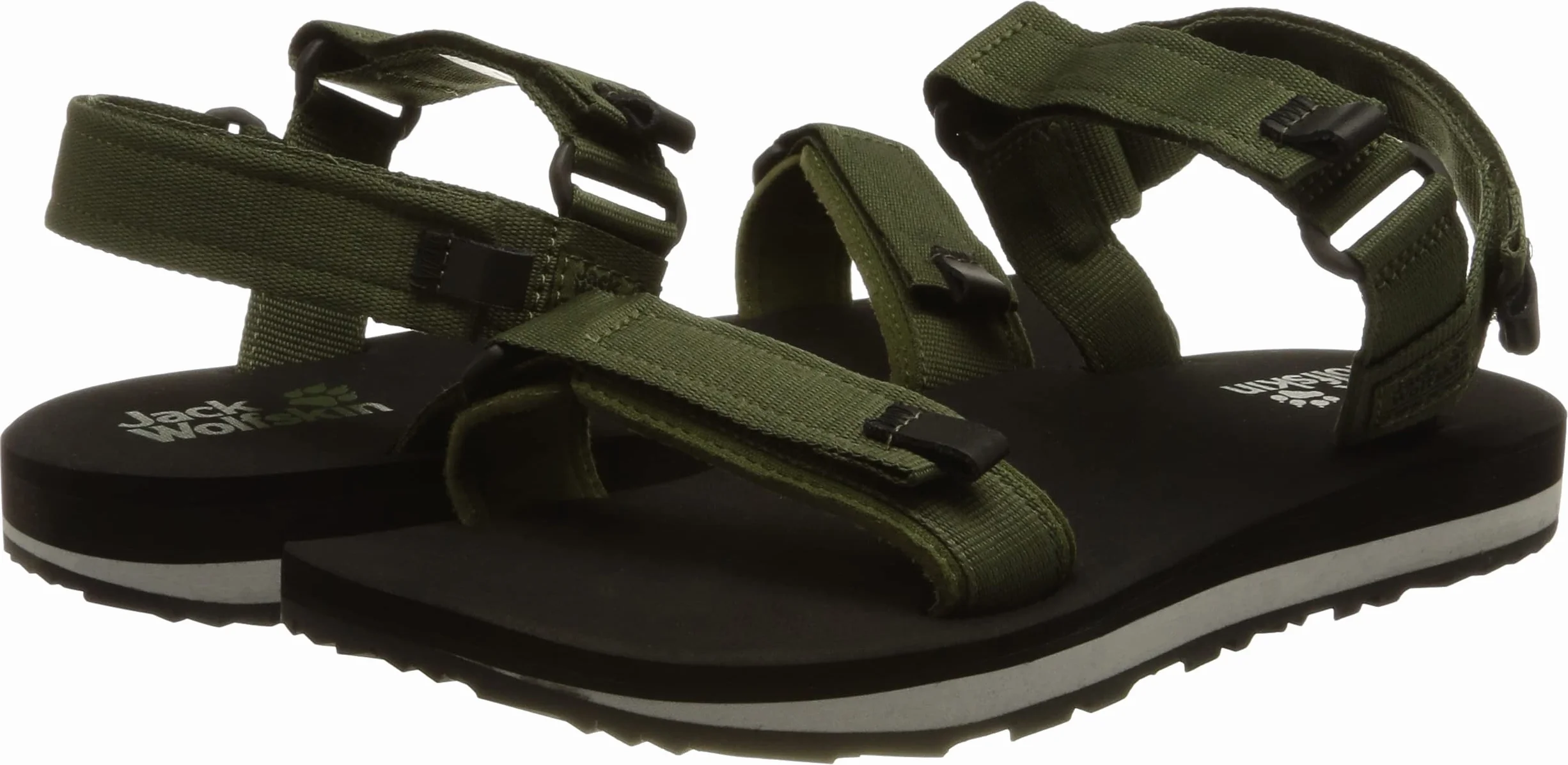 Jack Wolfskin Męskie Sandały Outfresh M, Czarny Khaki, 42.5 Eu