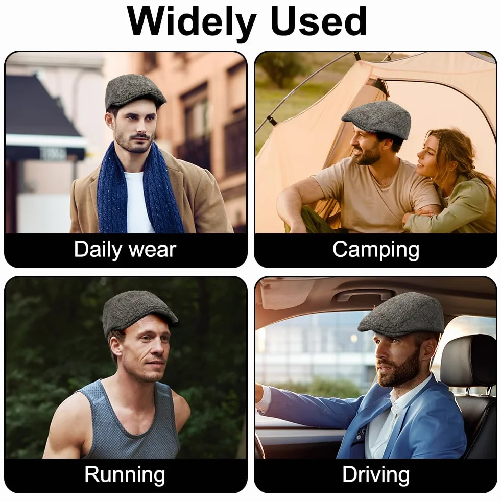 ACWOO Męska czapka z daszkiem Gatsby, kaszkiet Newsboy, akcesoria kostiumowe na wiosnę, jesień, zimę