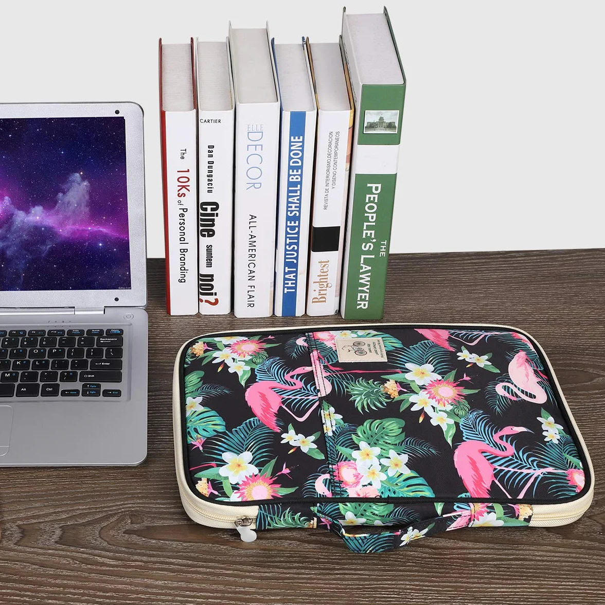 JAKAGO Portfolio Biznesowy Teczka do padfolio Inteligentny folder A4 Folio Wodoodporny organizer Paszport Torba na konferencję Folder Pad Case, Flamingo, M, Nowoczesny